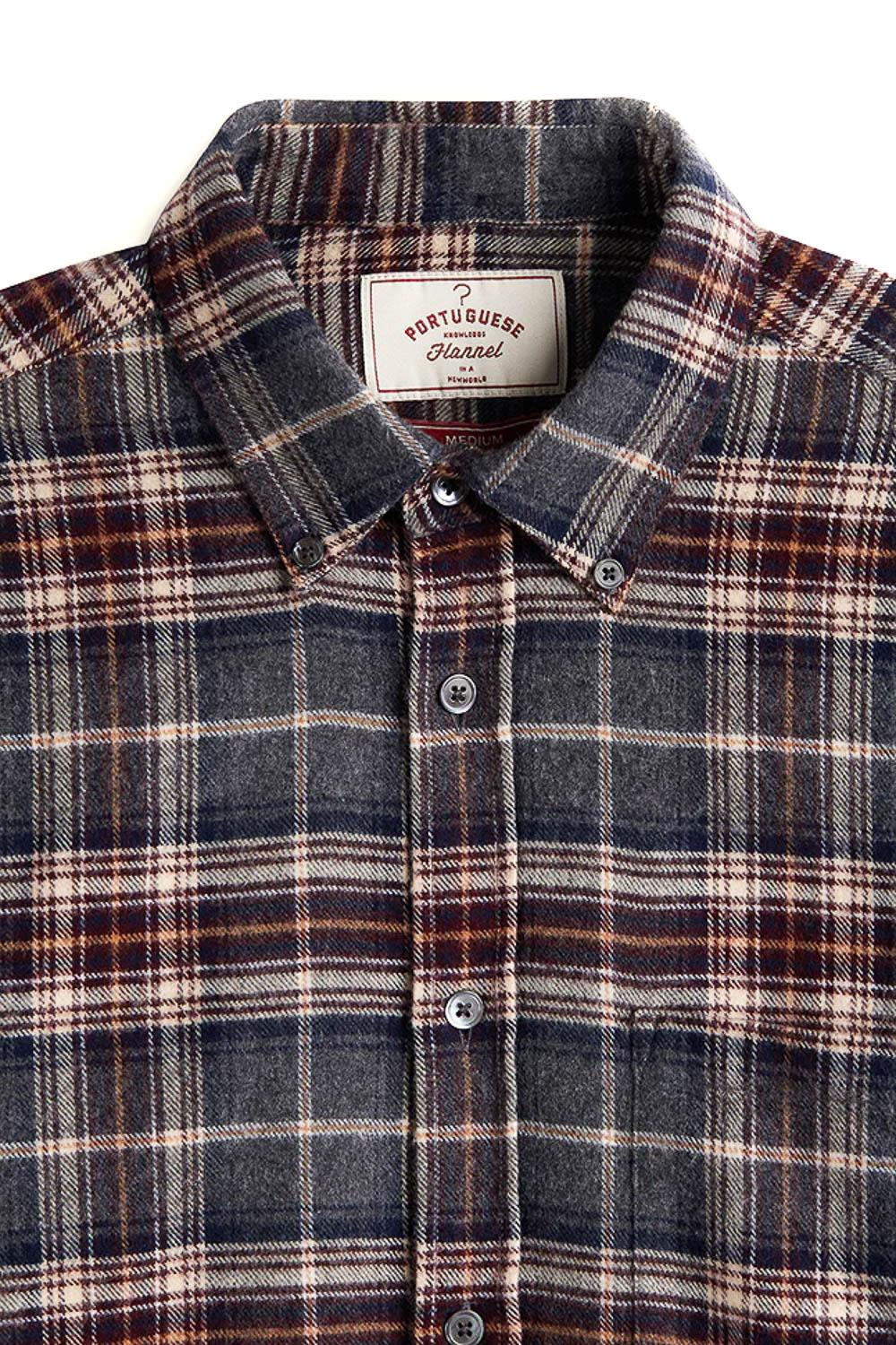 Portuguese Flannel Camicia in flanella di cotone modello Augusta 006 MLTCLR 