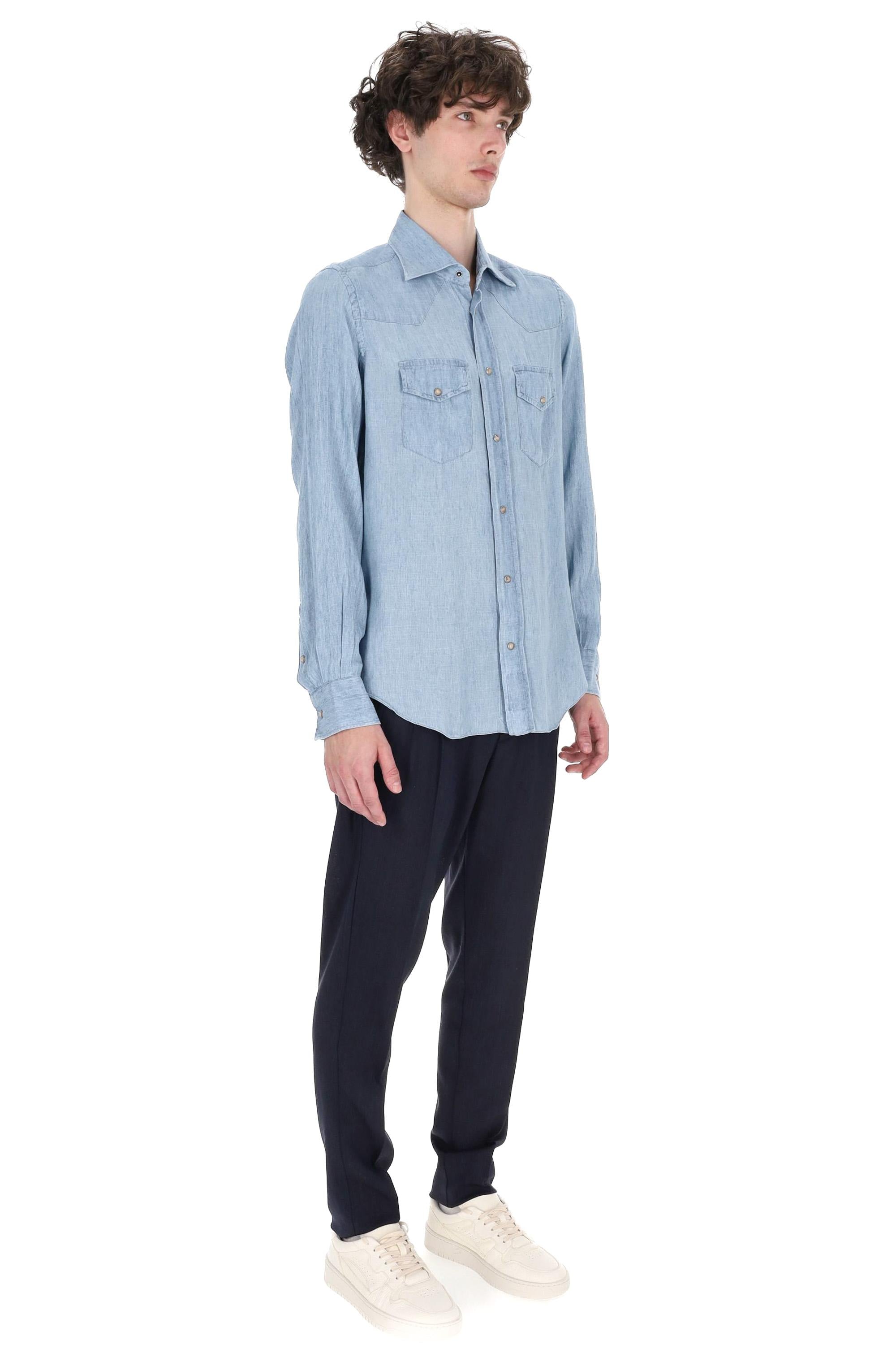 Eleventy Camicia texas in lyocell-lino M75CAMK02 TES0M146 08 