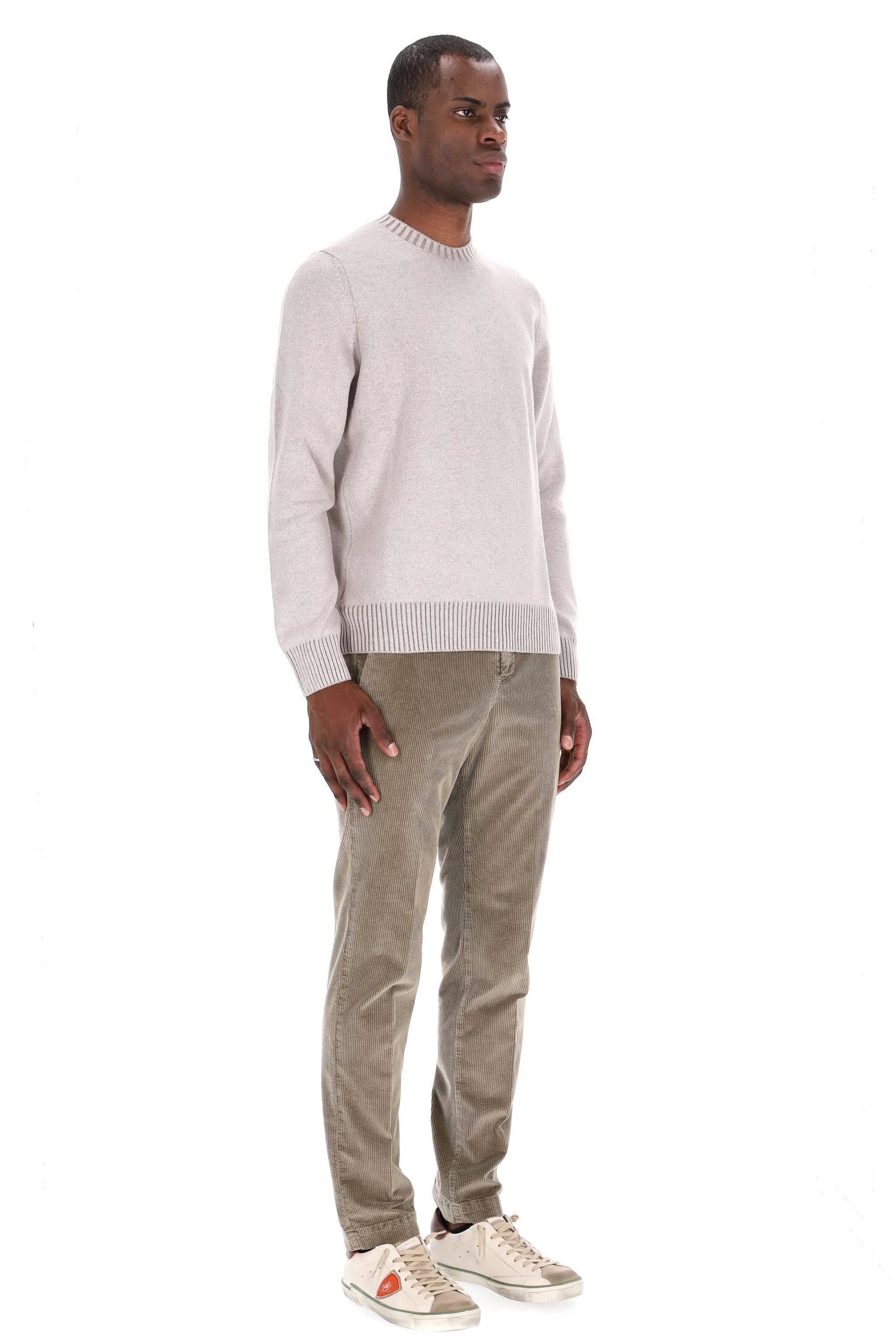 Maglia girocollo vanisé in lana-viscosa-cashmere 1961323555 0113 113 Barba 