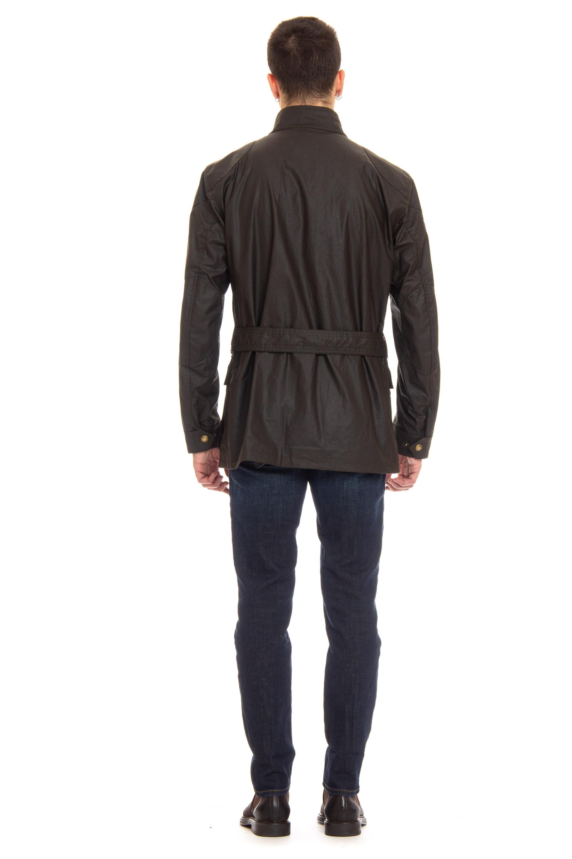 Belstaff Field jacket Trialmaster in cotone cerato 100033FDOLI VERDE 