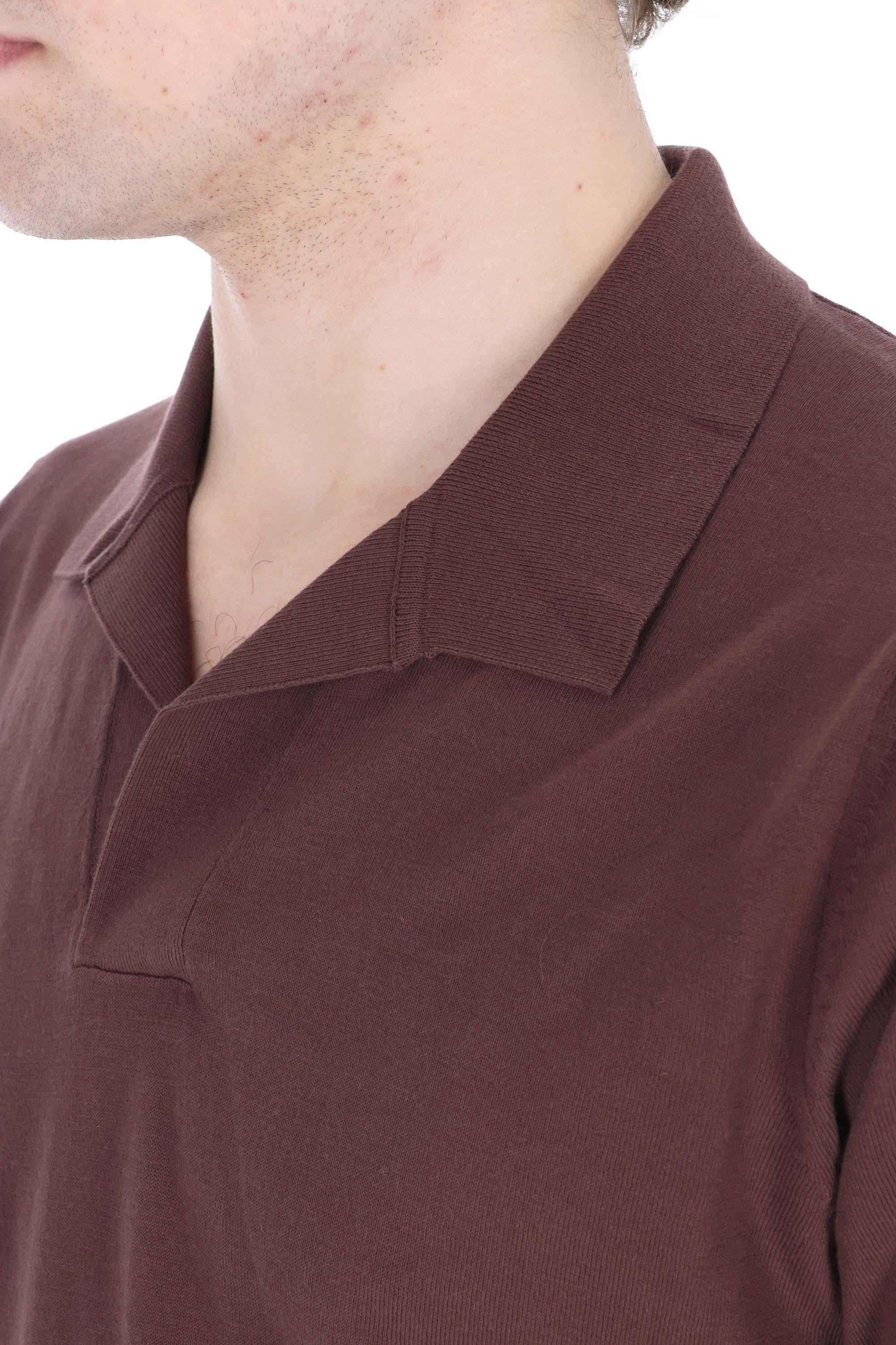 Ballantyne Polo open collar in fine cotone B2W104 18C23-3 14539 