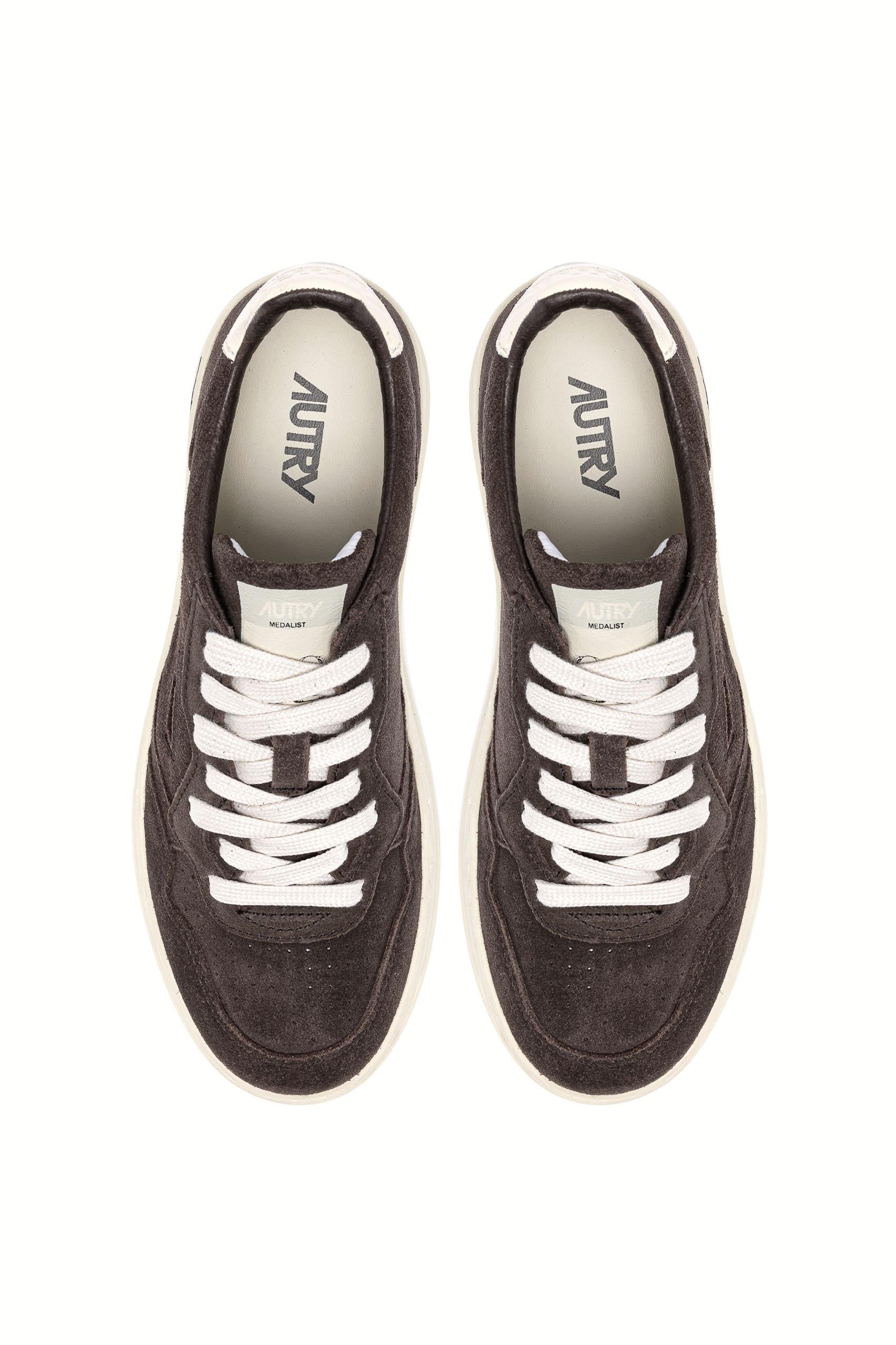 Autry Sneaker donna in nabuck mod. Medalist AULW UH08 MOKA/WHT 