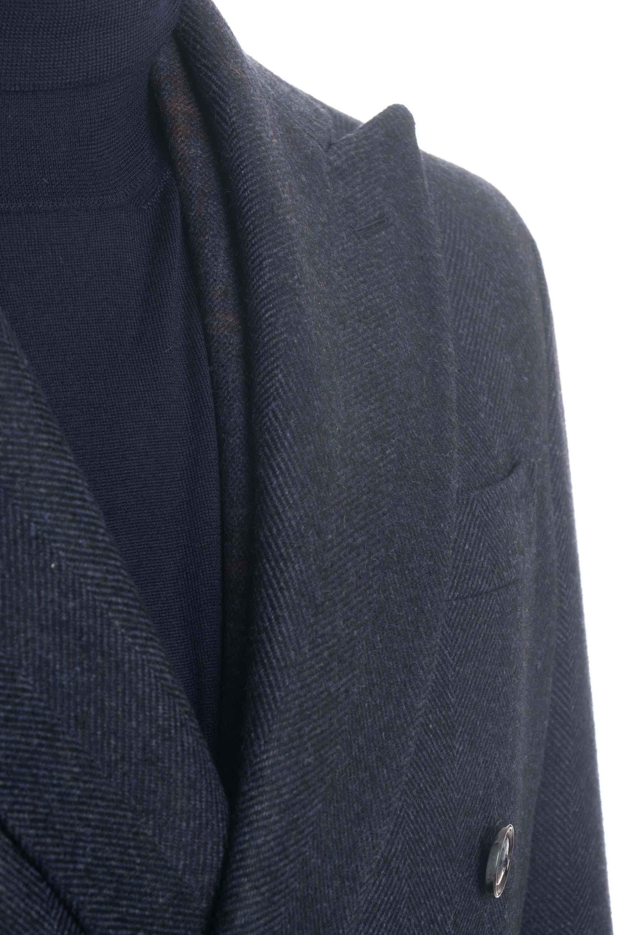 Barba Cappotto doppiopetto pura lana a resca COAT 43081 0001 