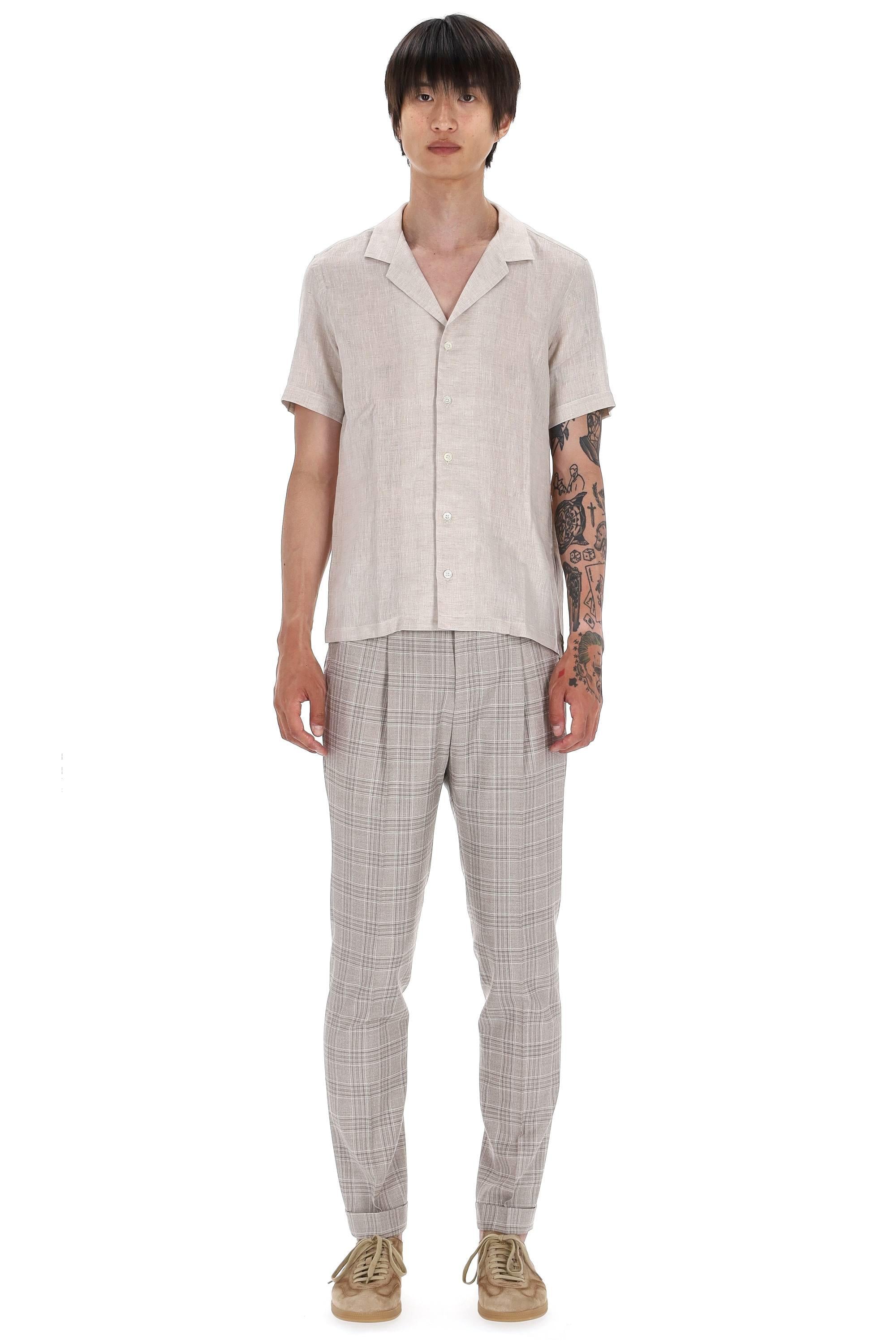 Camicia in puro lino collo bowling 6SBW050RTY 01CB 0015 PT Torino 