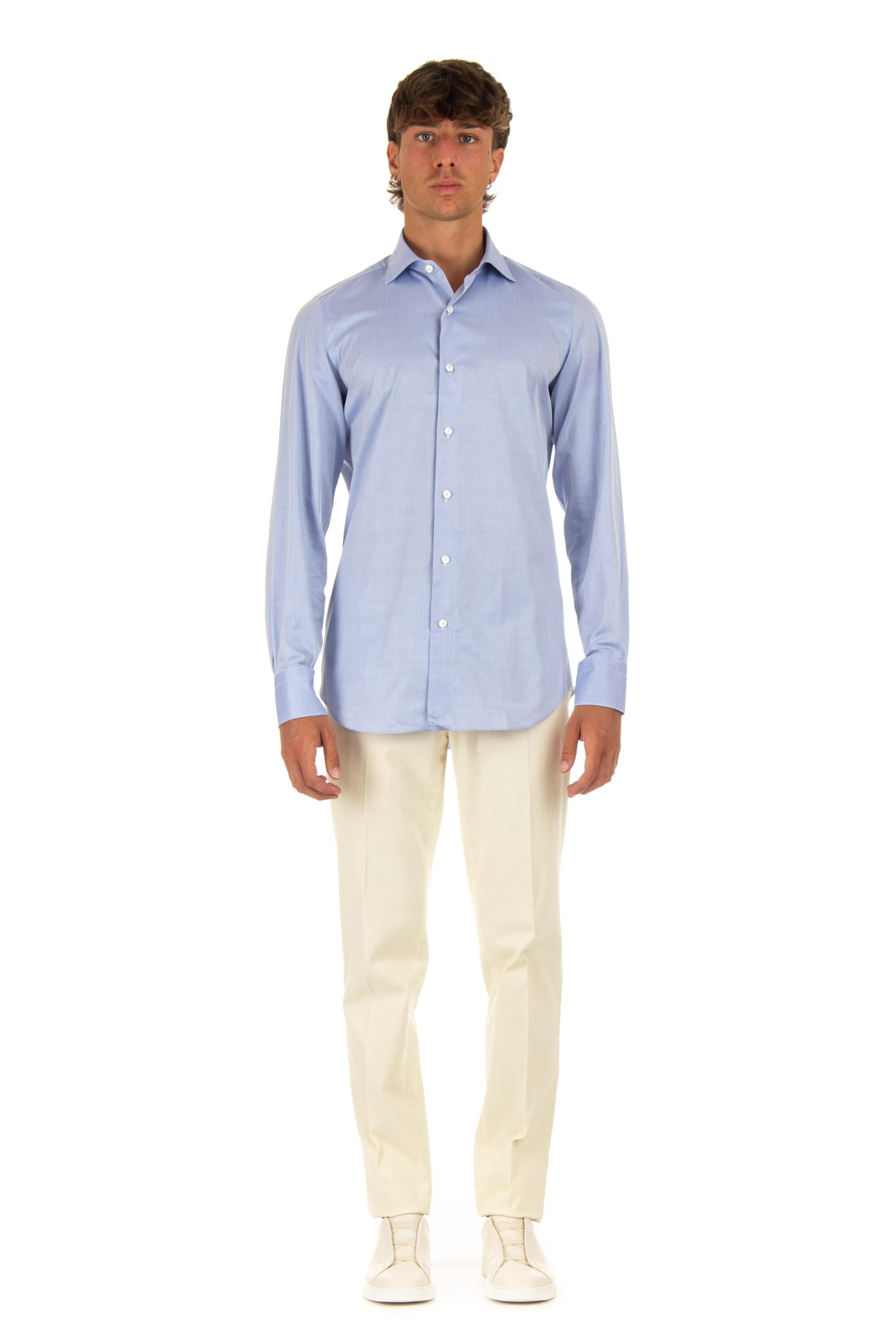 Finamore Camicia sartoriale in twill 170/2 linea milano 2MZNPSZ 840628 C0495Z 03 