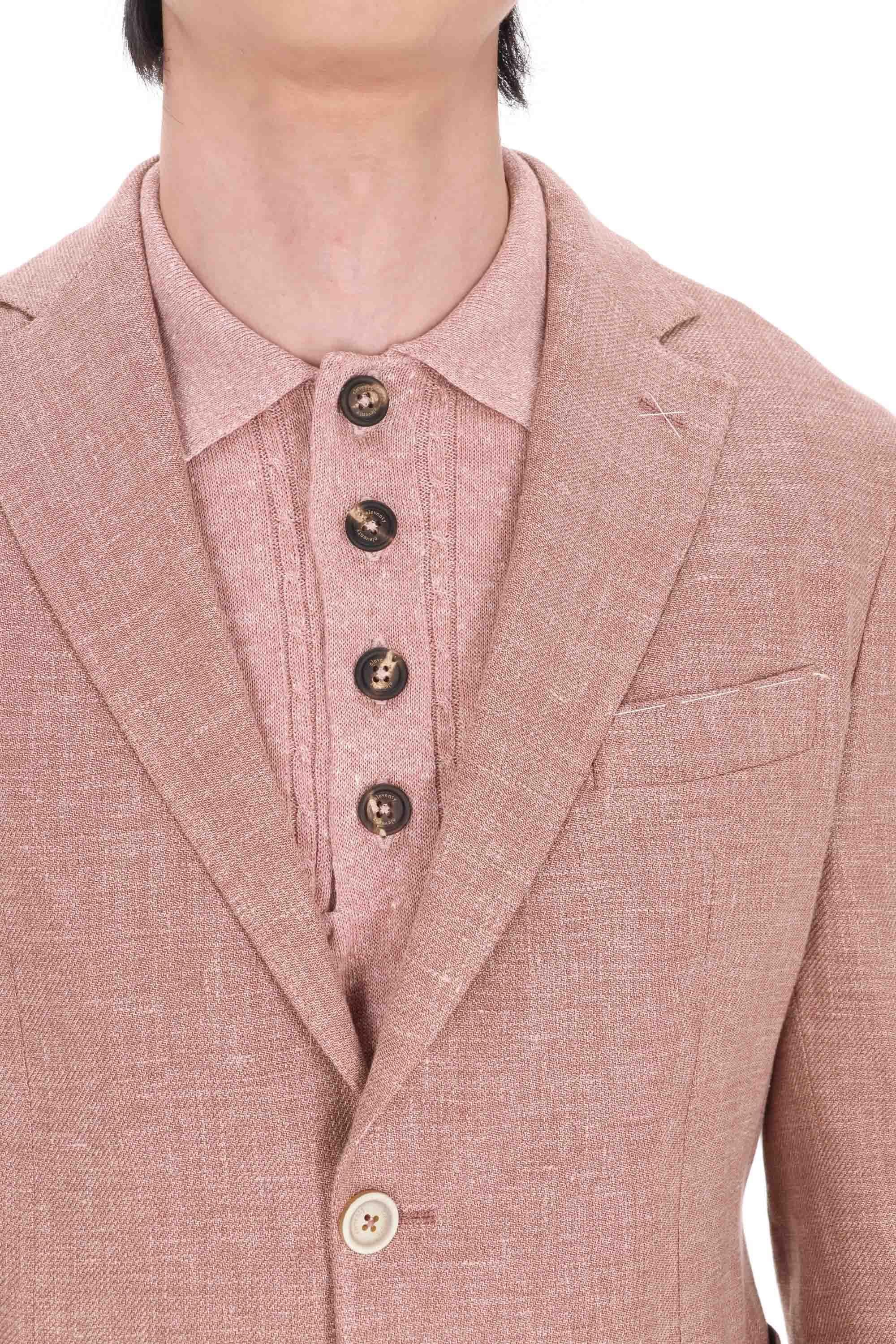 Eleventy Giacca in lino-lana-seta Zegna cross-ply M75GIAC12 TES0K024 99 