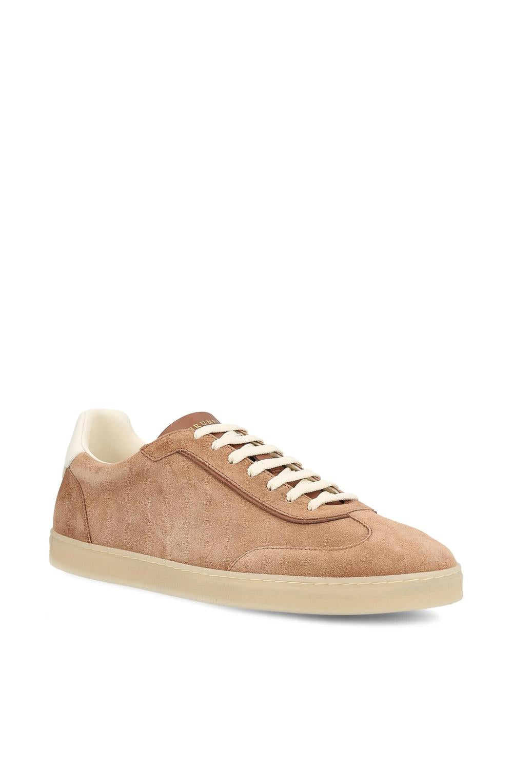 Brunello Cucinelli Sneaker in camoscio con tag in pelle 252MZUSGGJ336 CYM06 