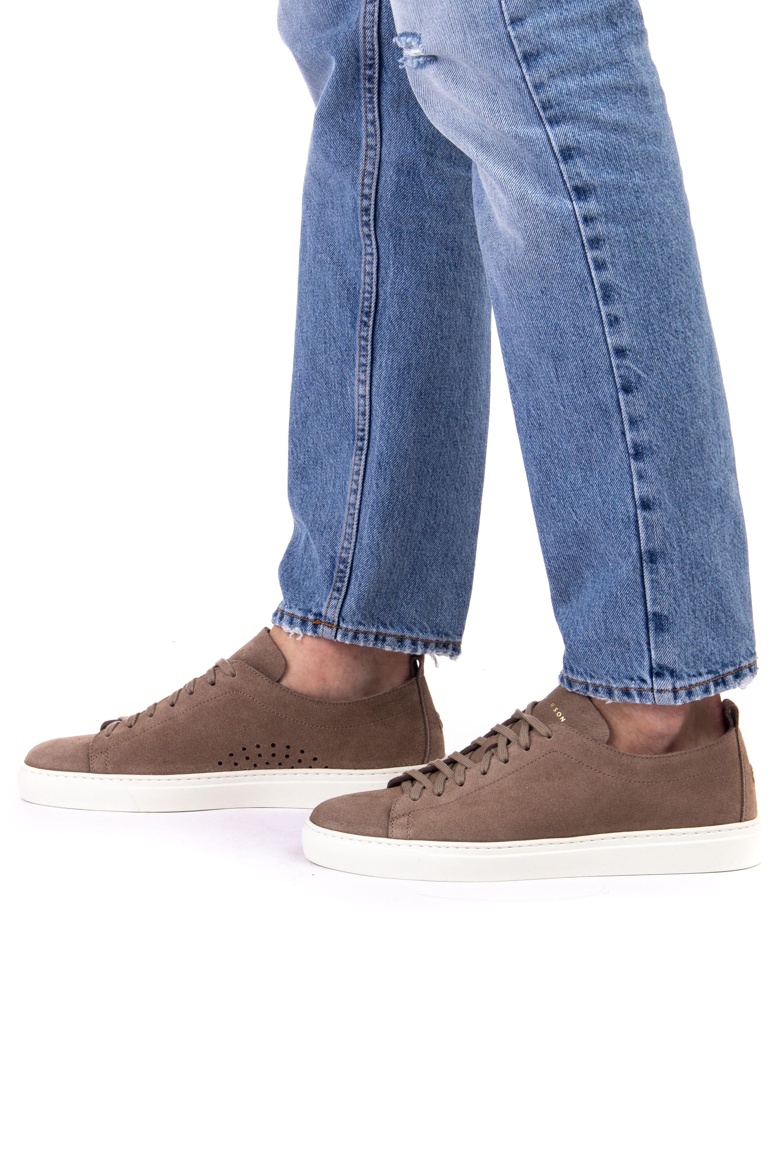 Henderson Sneaker in camoscio kudu mod. tom TOM.3 TORTORA 