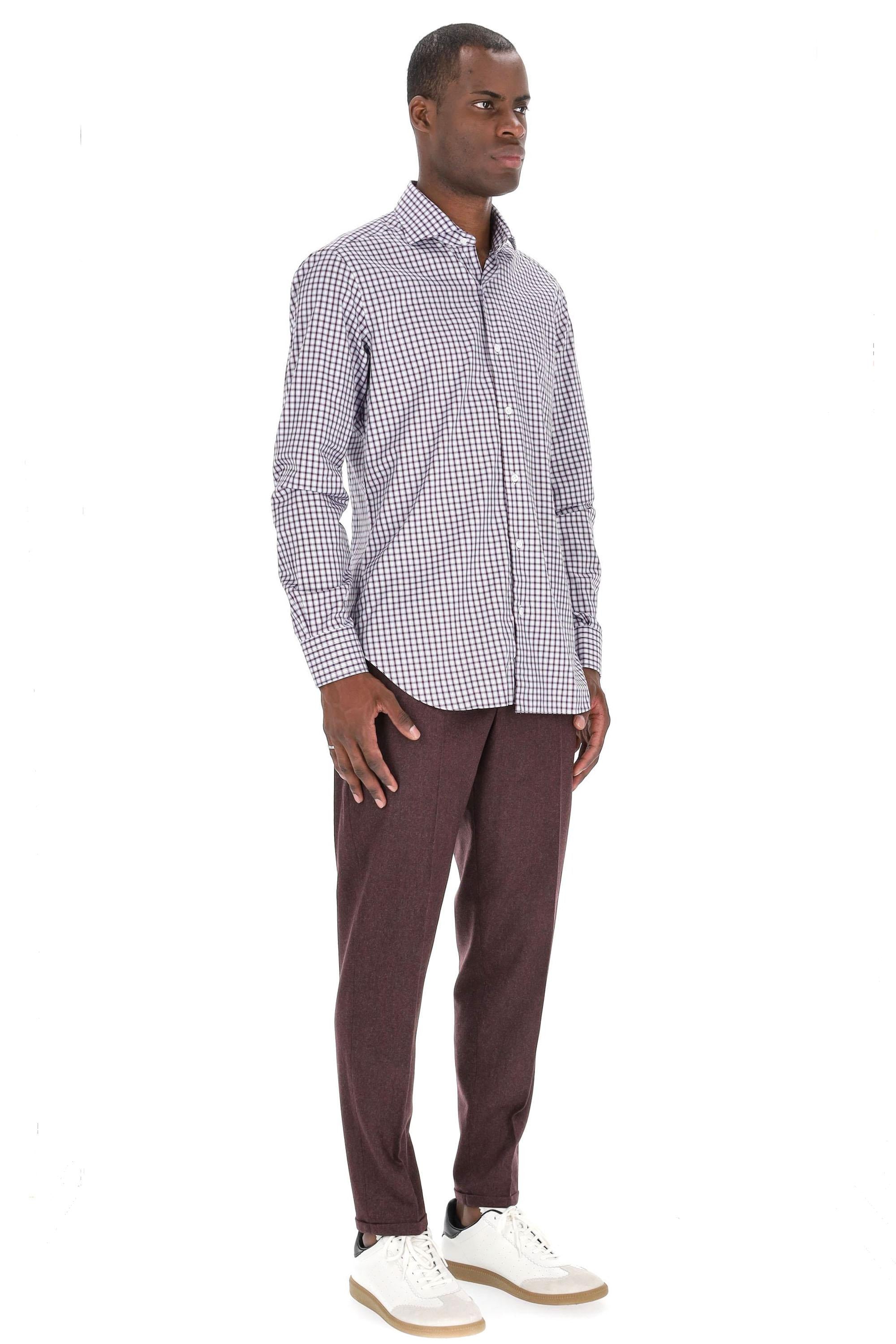 Camicia in cotone micro fantasia linea Culto K1U13P0150106.X 0001 Barba 