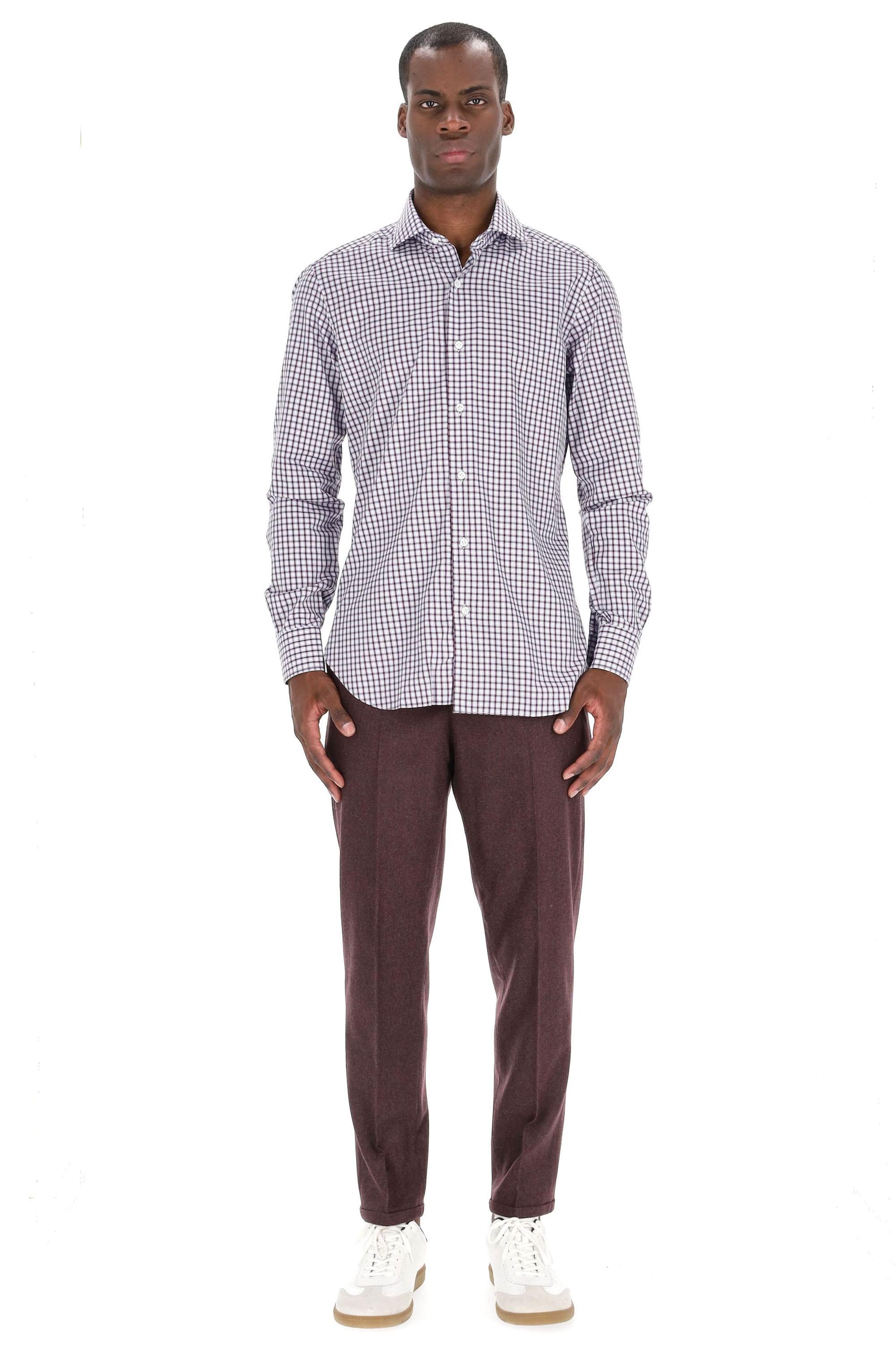 Camicia in cotone micro fantasia linea Culto K1U13P0150106.X 0001 Barba 