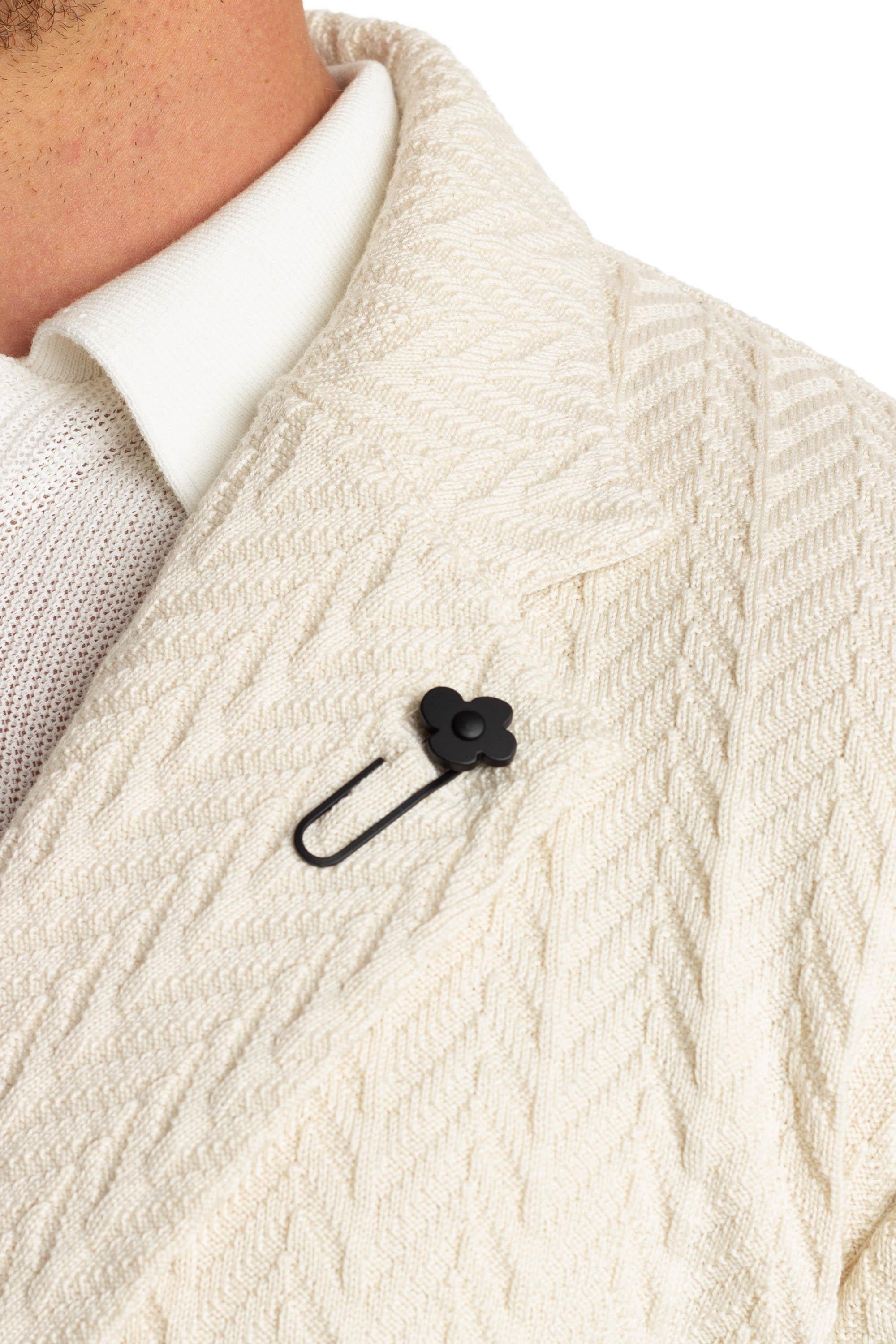 Giacca-maglia doppiopetto in tessuto tramato EQLJM87 EQ62001 120 Lardini 