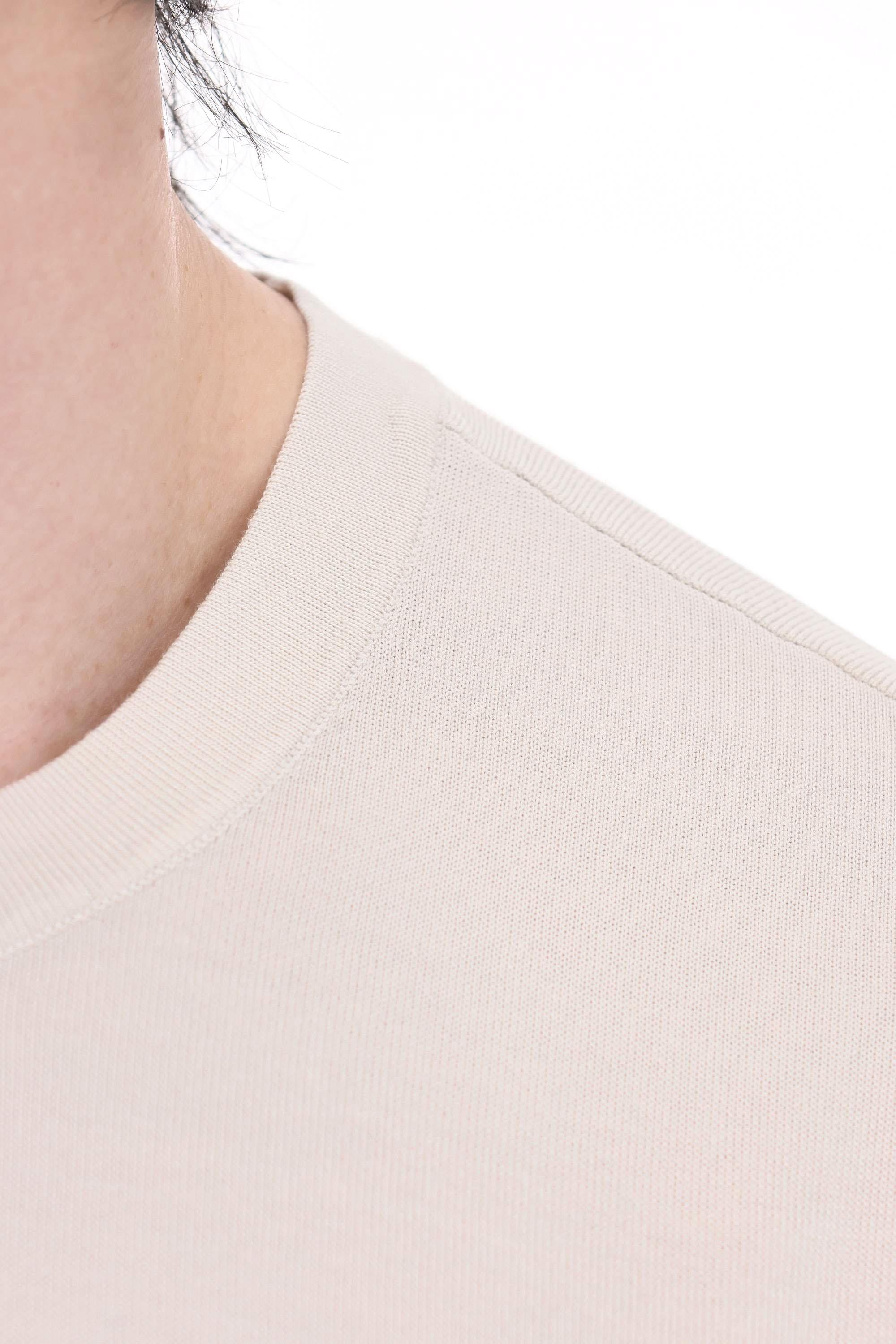 Officine Générale T-shirt in lyocell-lana mod. Boris MTEE201 MOON 