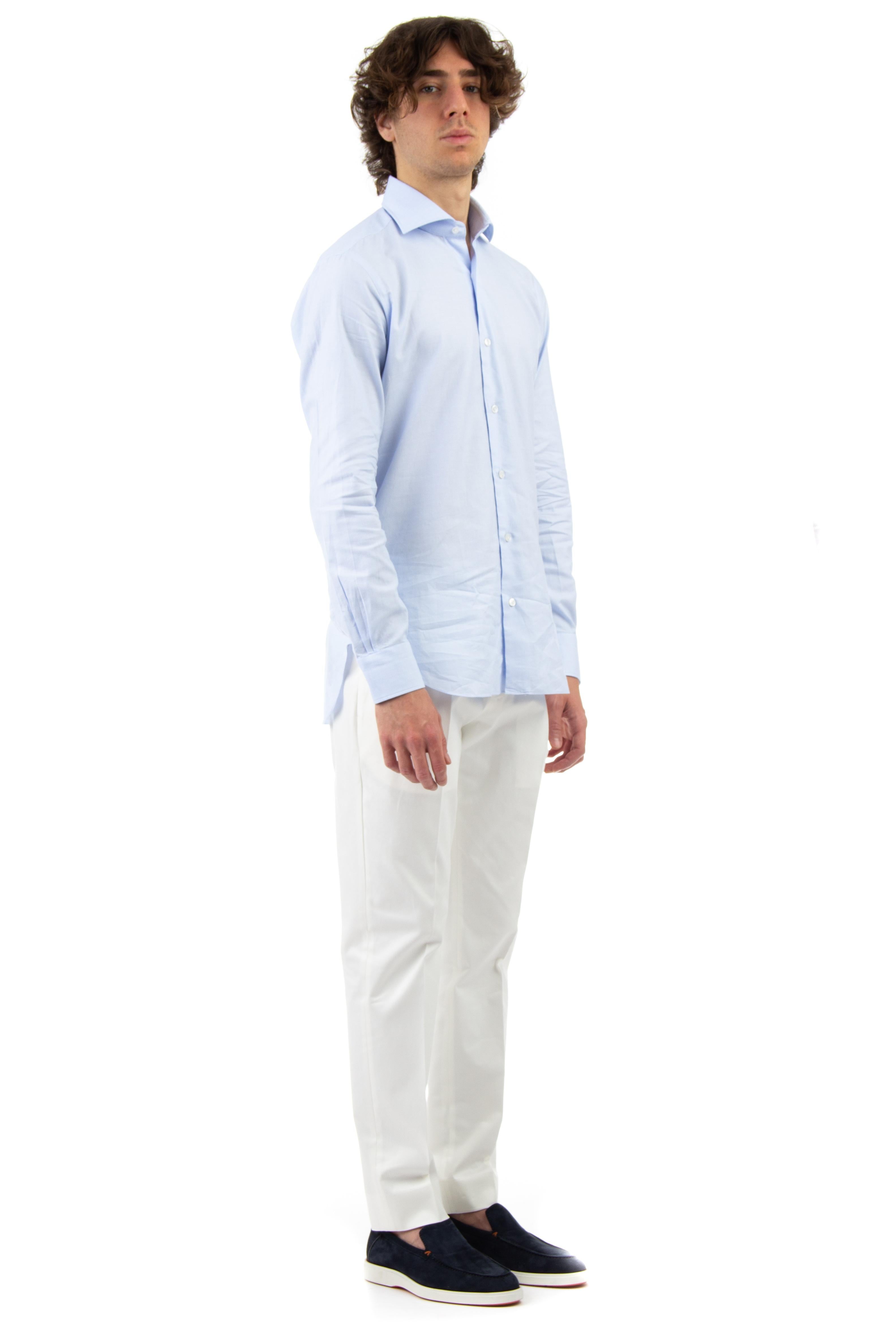 Barba Camicia sartoriale micro quadretto linea culto K1U13P0130075U AZZ 
