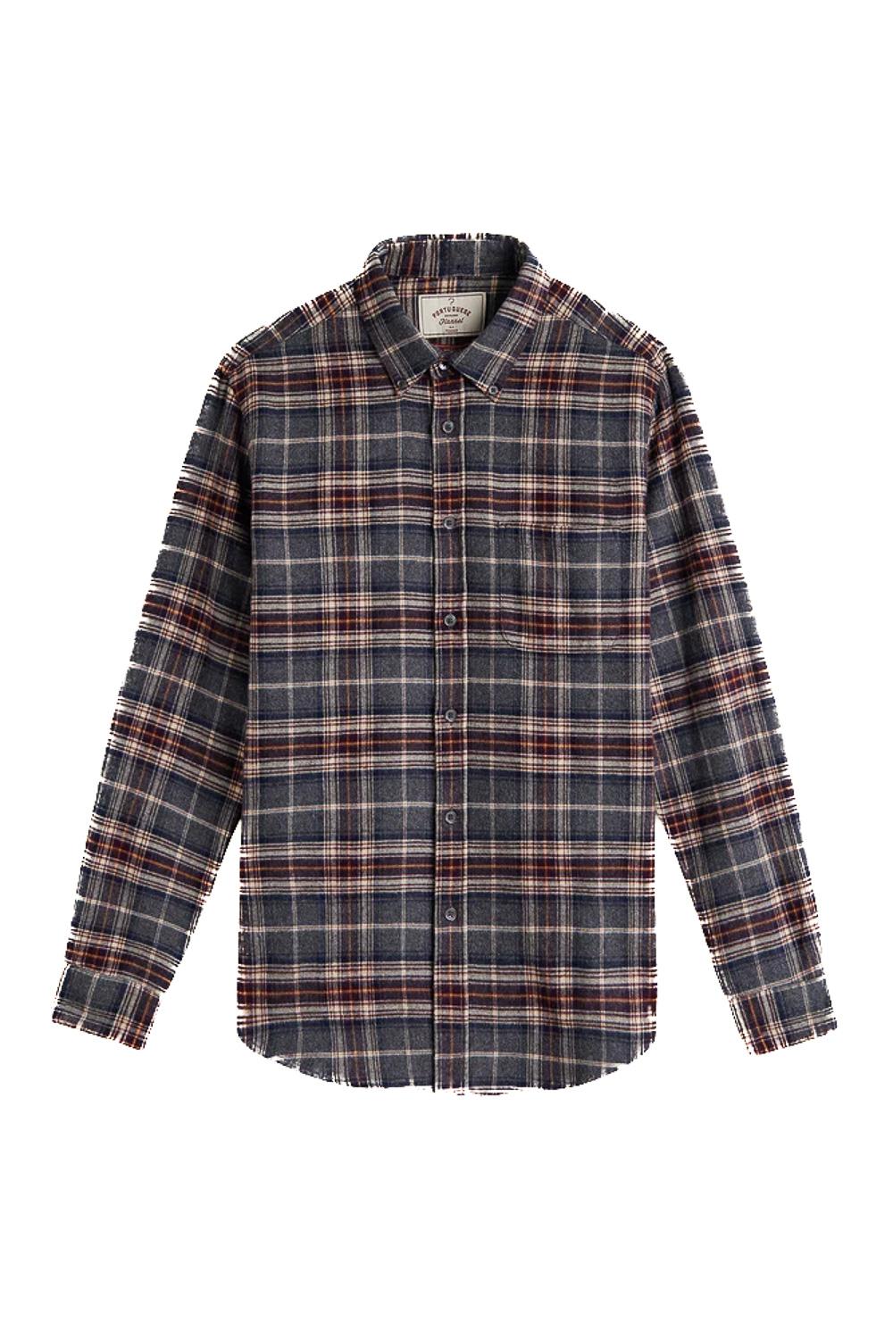 Portuguese Flannel Camicia in flanella di cotone modello Augusta 006 MLTCLR 