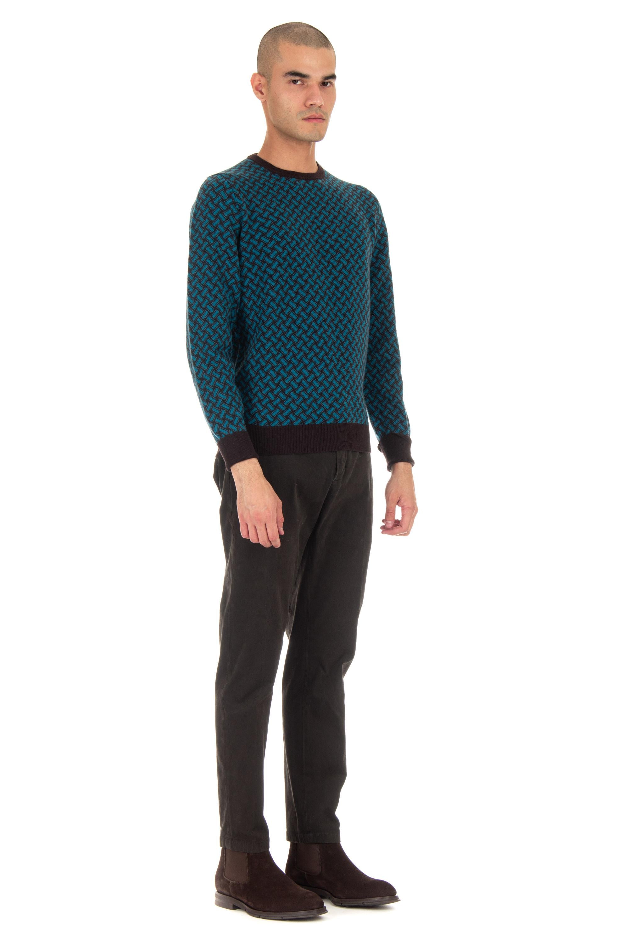 Maglia girocollo biscottino in puro cashmere D2K103.2 RB03 Drumohr 