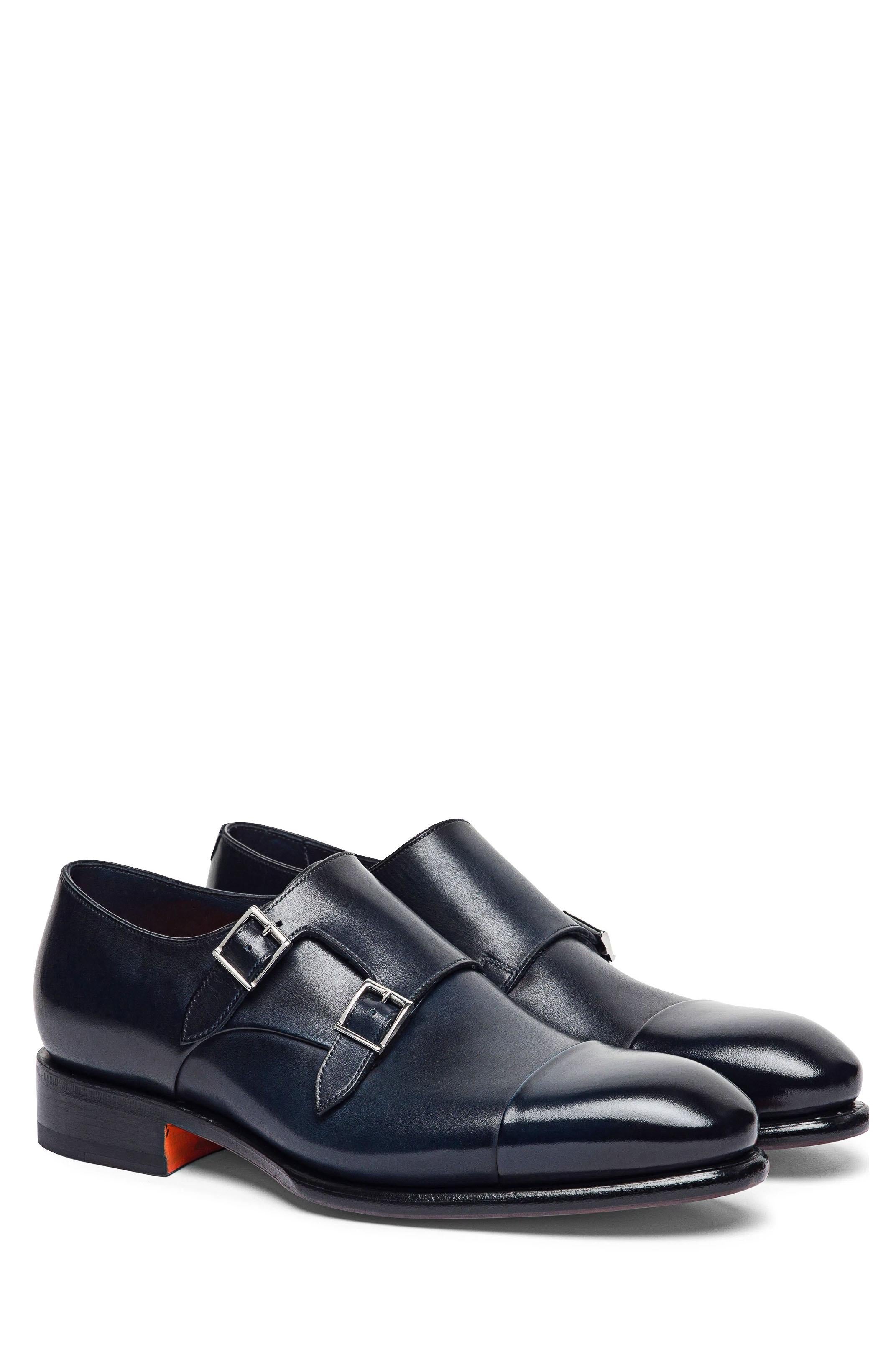Santoni Scarpa doppia fibbia Goodyear anrticata a mano MCCR11652MC1HVVD/3 U59 