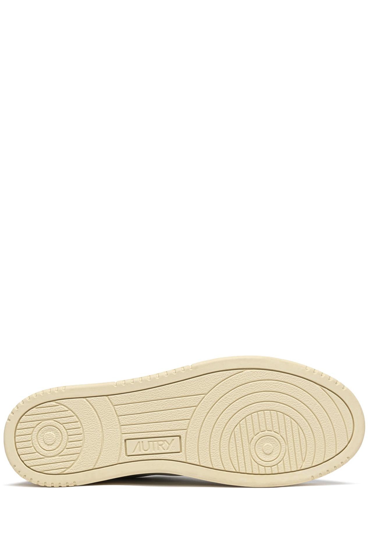 Autry Sneaker Medalist bimateriale con talloncino azzurro AULM LS12 WHT/FORGET 