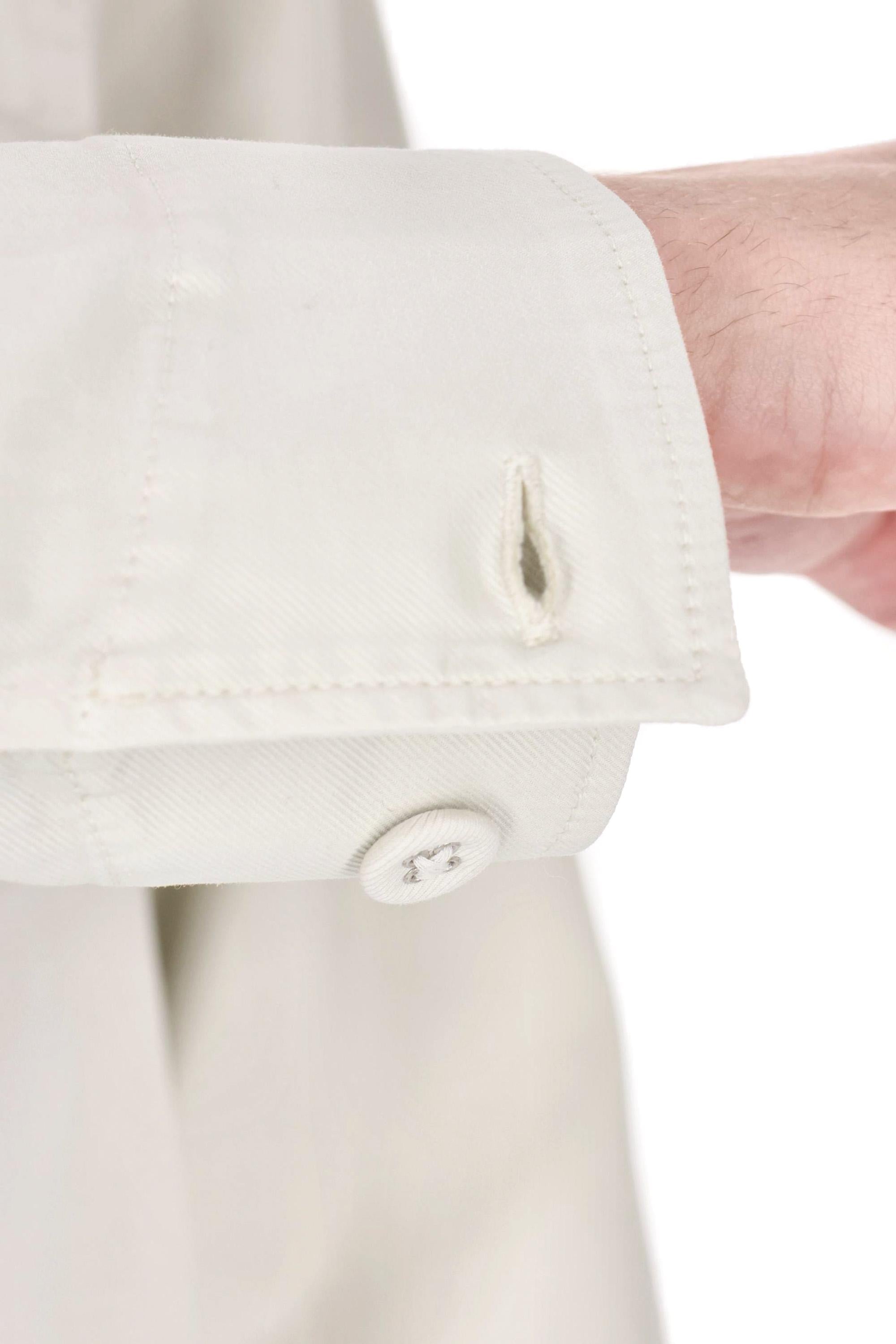 Officine Générale Overshirt full zip in twill di cotone/lyocell mod. Malo MOVS070 MOON 