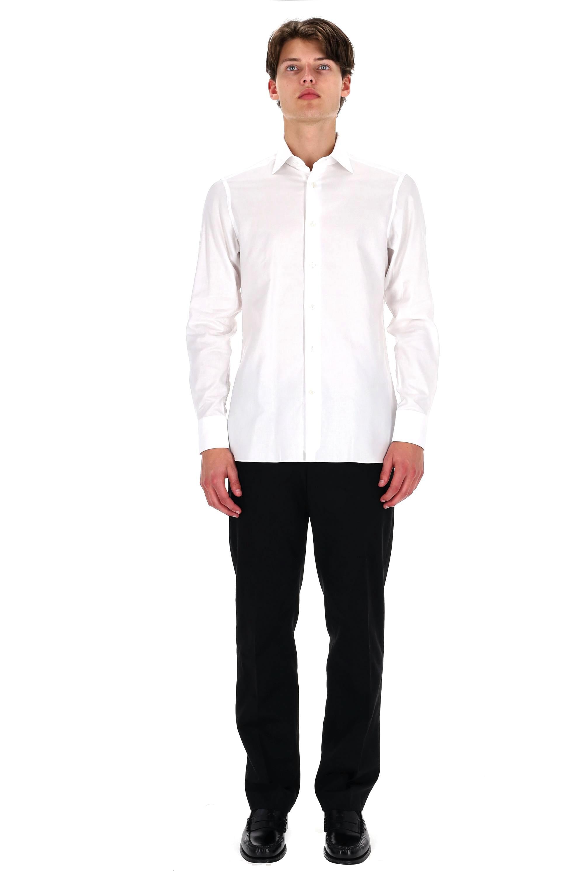 Zegna Camicia in oxford di cotone 201620A2-9MS0JI 100 