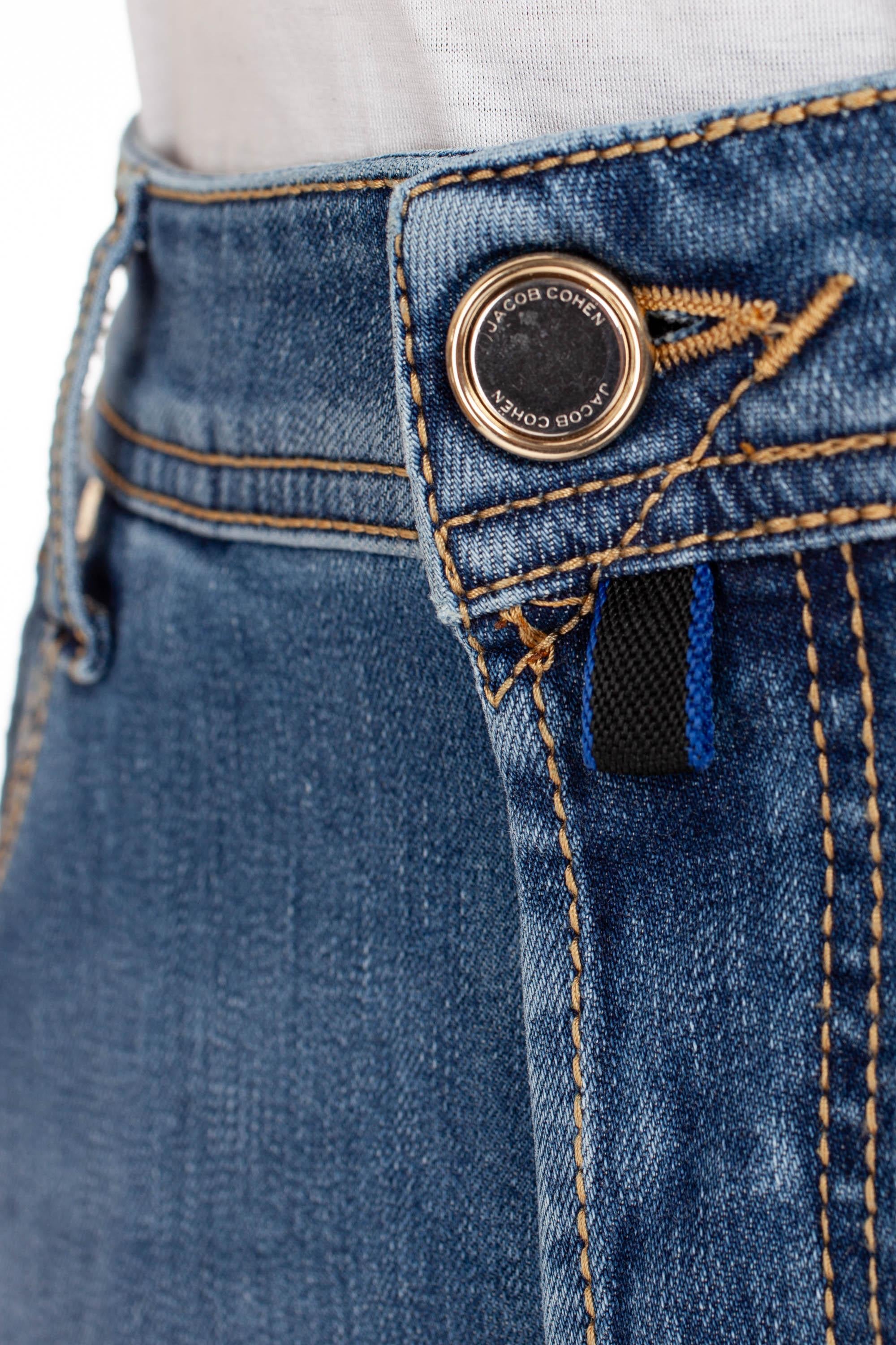 Jacob Cohen Jeans in cotone-modal etichetta cavallino intarsiato Nick Slim fit M07 31 S4063 NICK SLIM 675D 