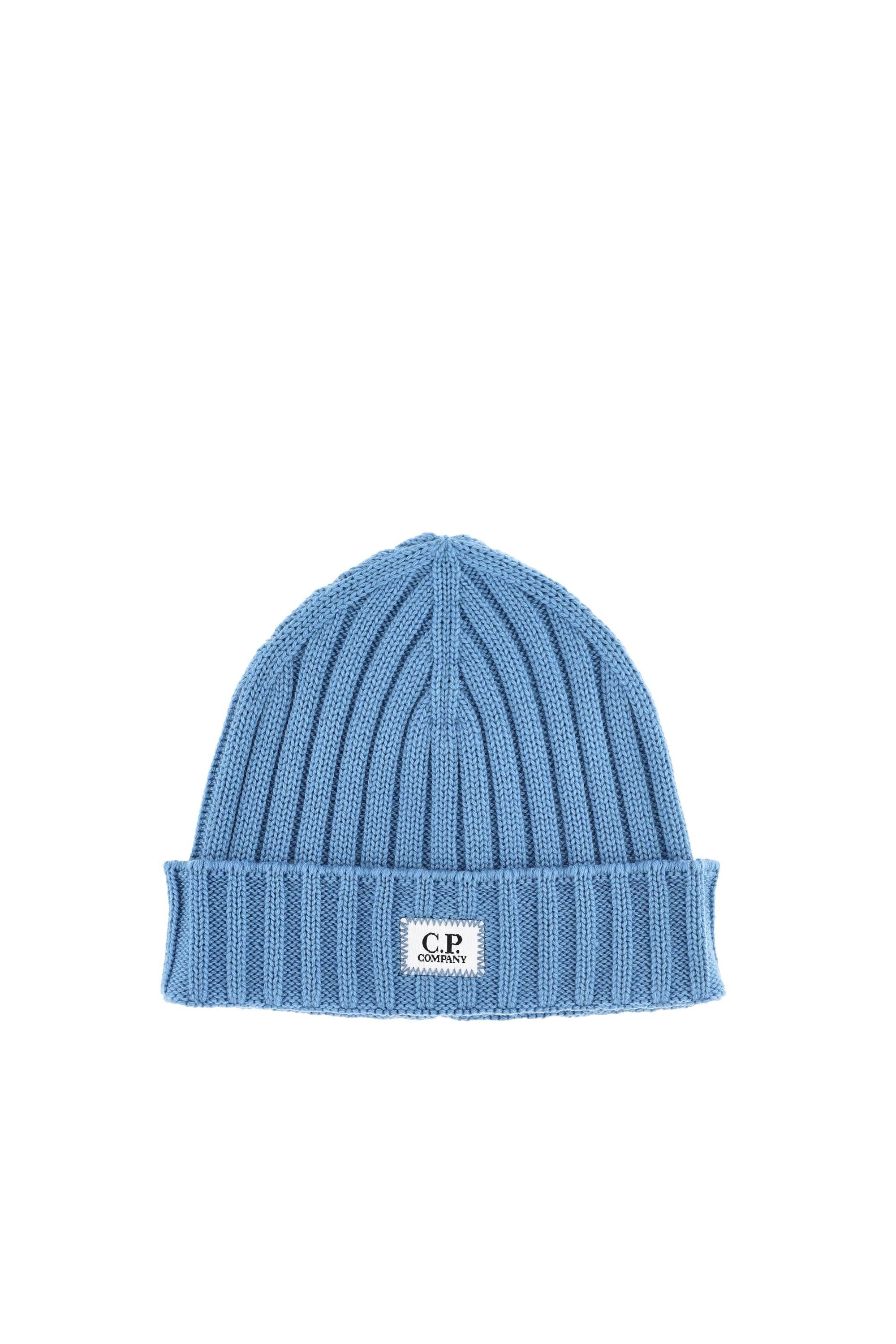 CP Company Cuffia a coste in lana con logo frontale MAC738A00-5509A 815 