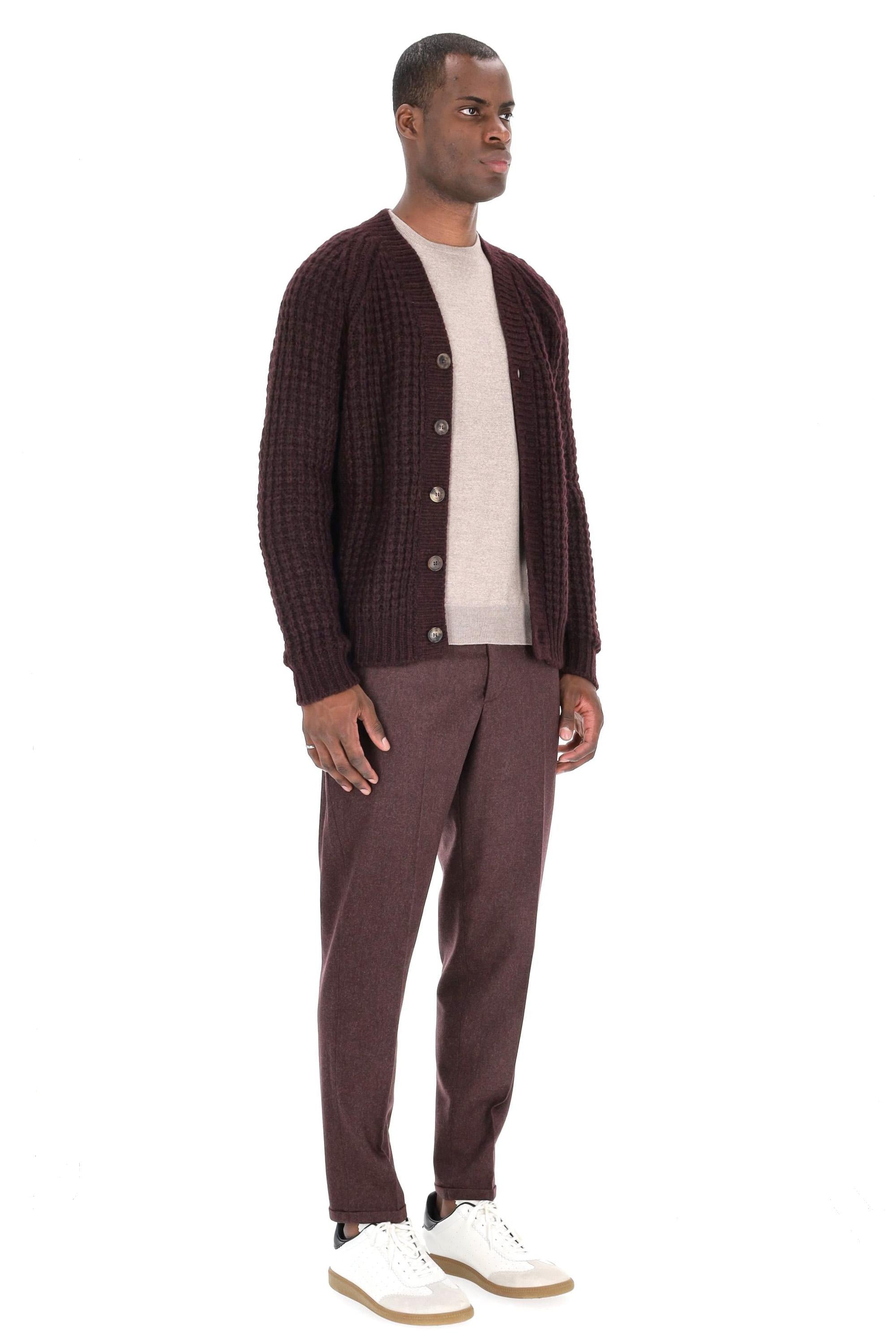 Maglia cardigan in misto alpaca 3M42110 M4236 Roberto Collina 