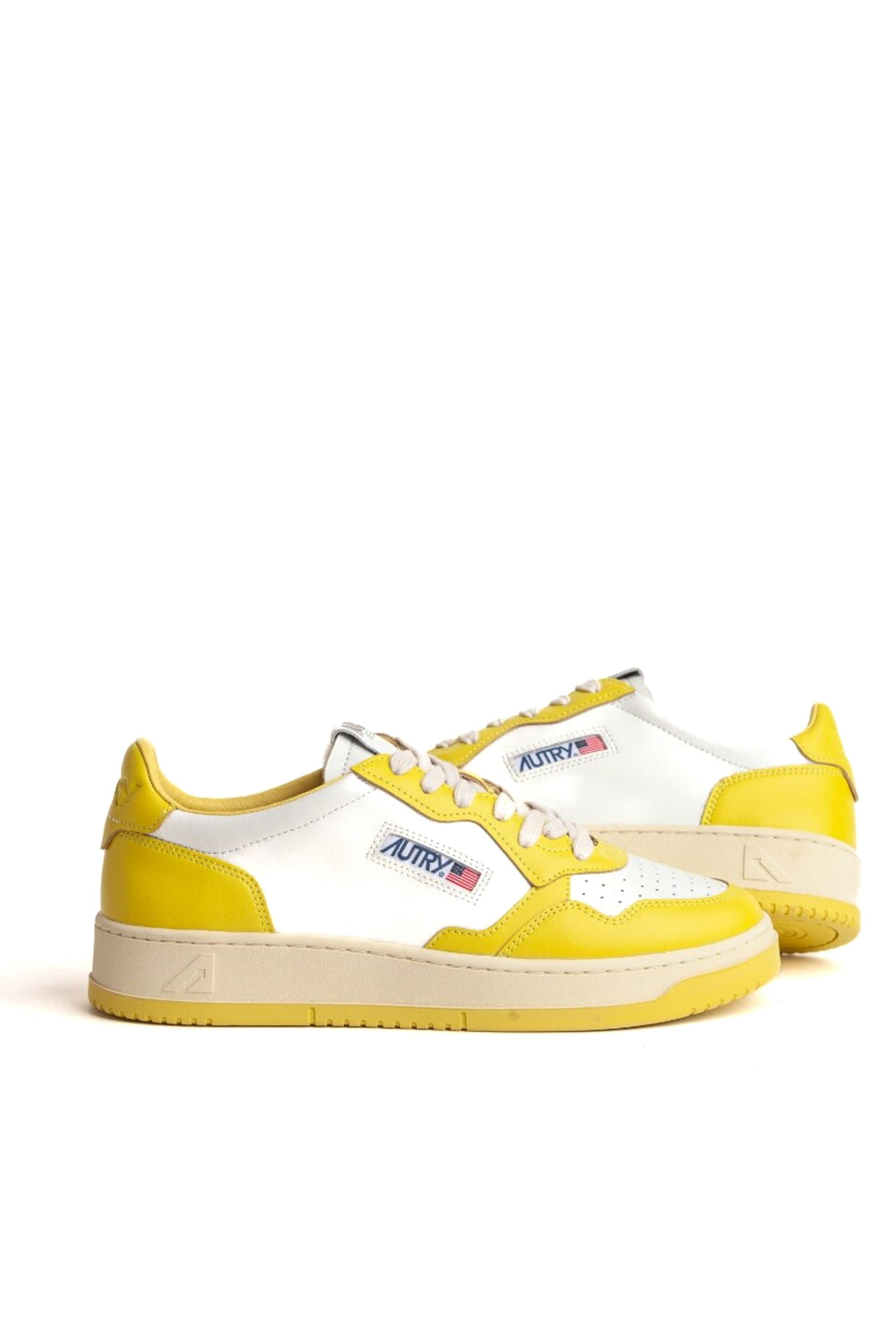 Sneaker medalist donna bicolor AULW - WB27 WHT/LIME Autry 