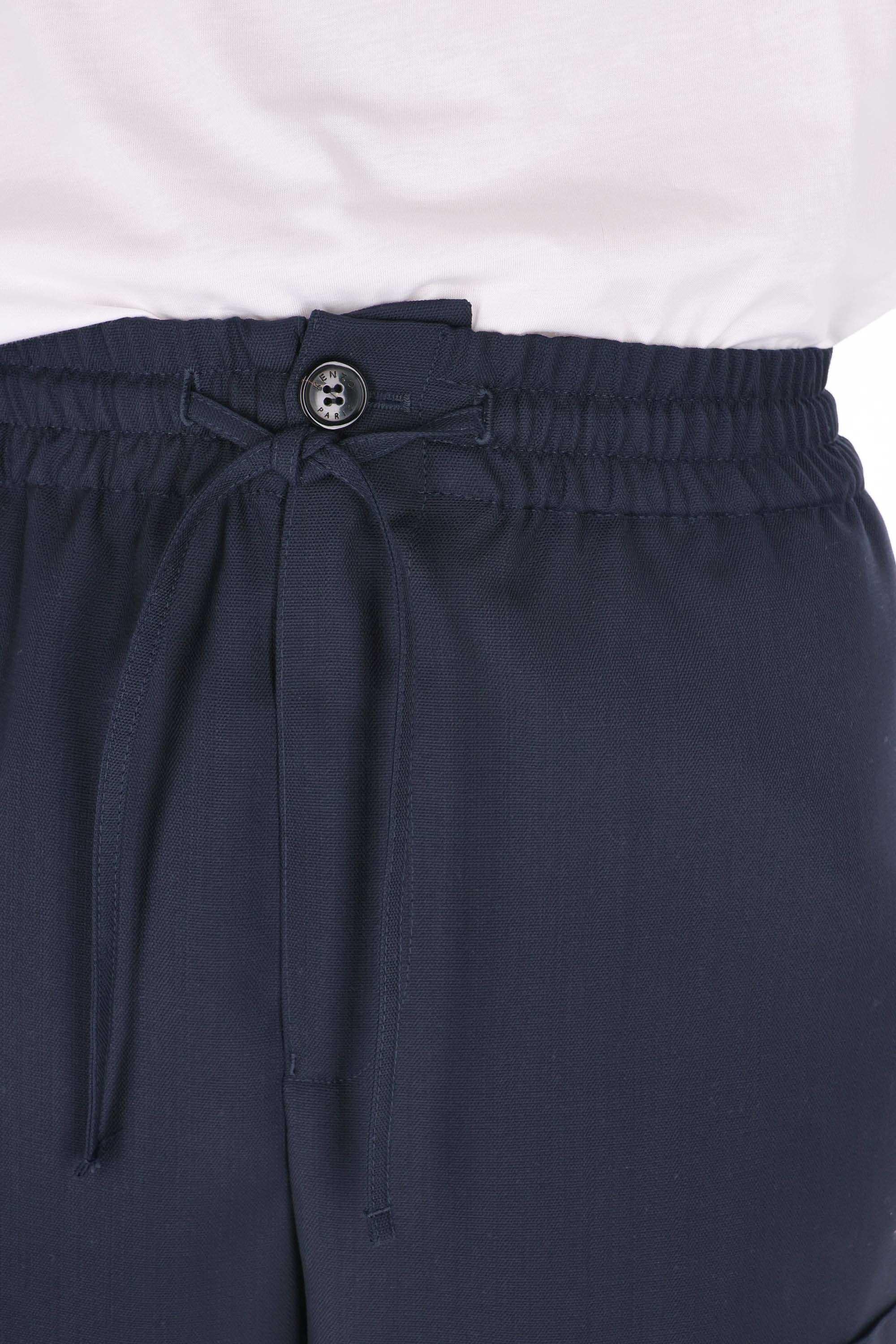 Kenzo Pantalone cargo in lana vergine straight fit FE65PA5019RE 79 