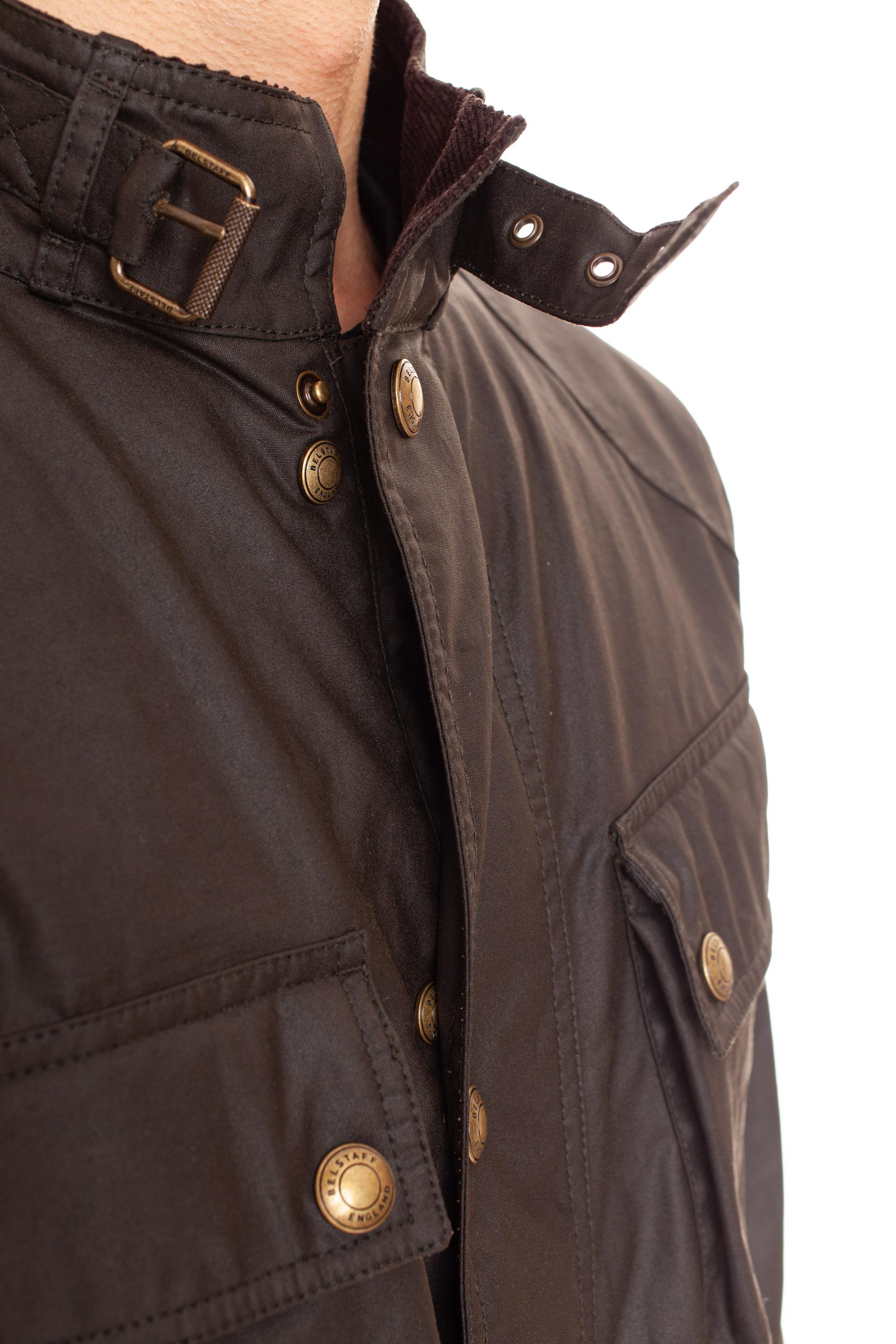Belstaff Field jacket Trialmaster in cotone cerato 100033FDOLI VERDE 