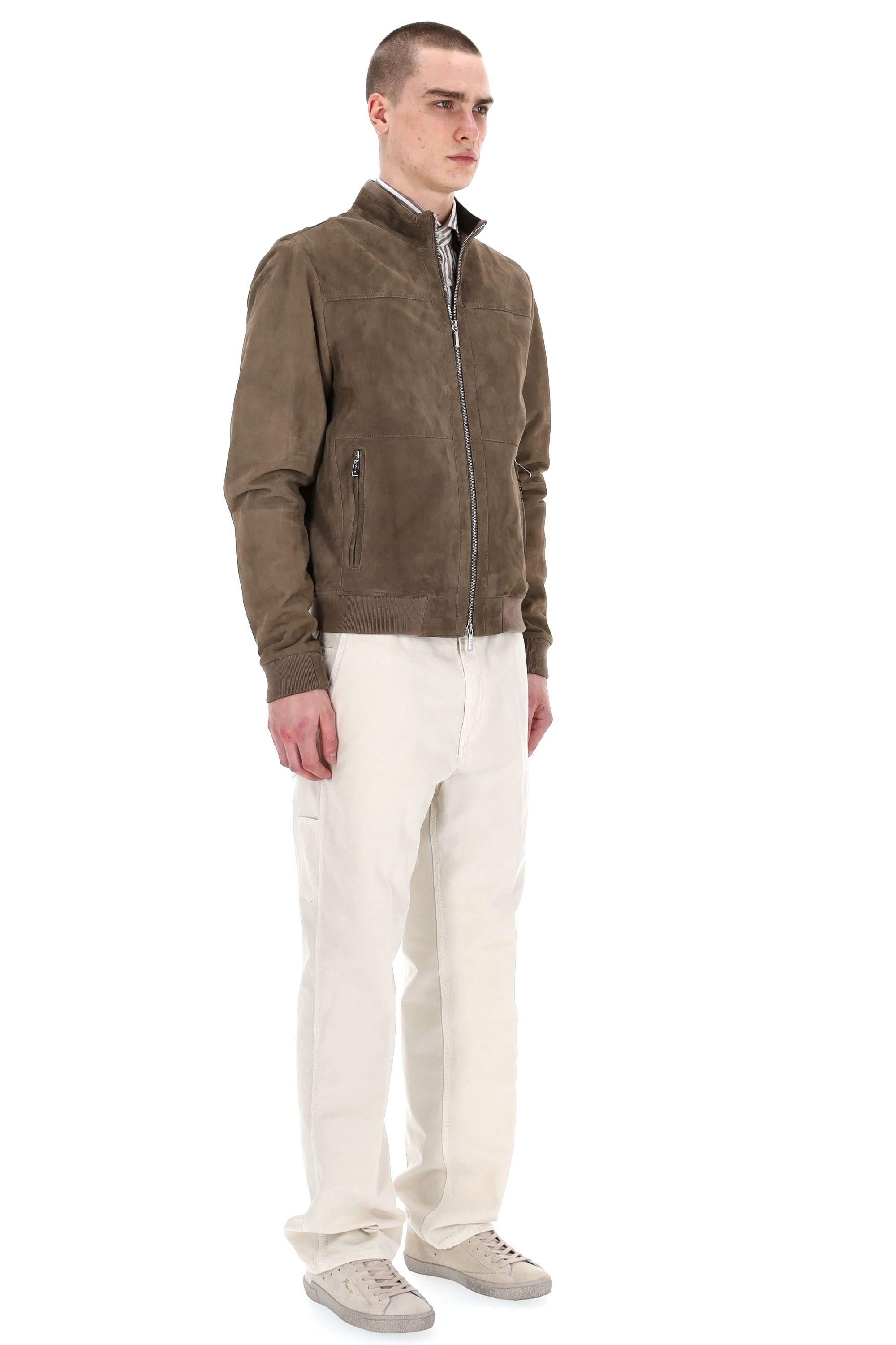 Giubbino bomber in pelle scamosciata mod Maurilio-CPF MAURILIO-CPF ALCE Moorer 