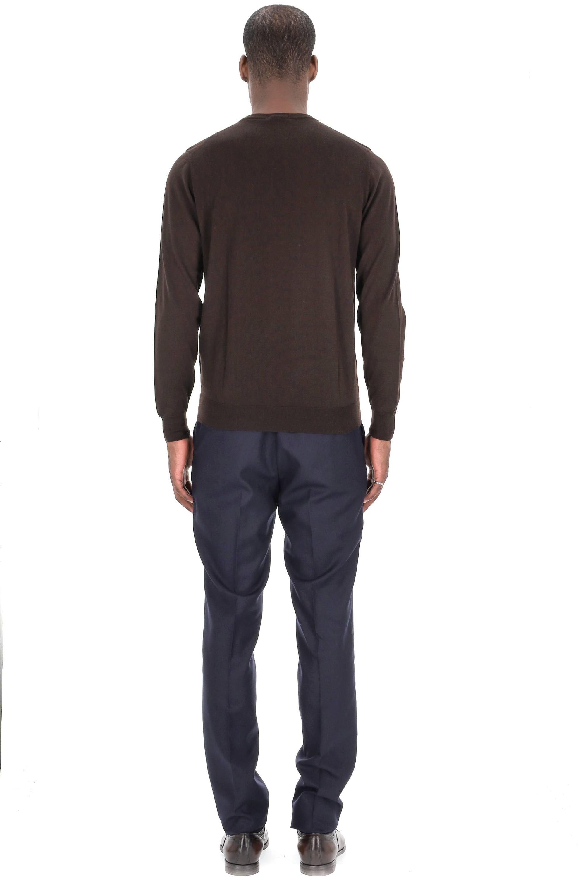 Drumohr Maglia girocollo in lana Super 140's D0D103L 595 