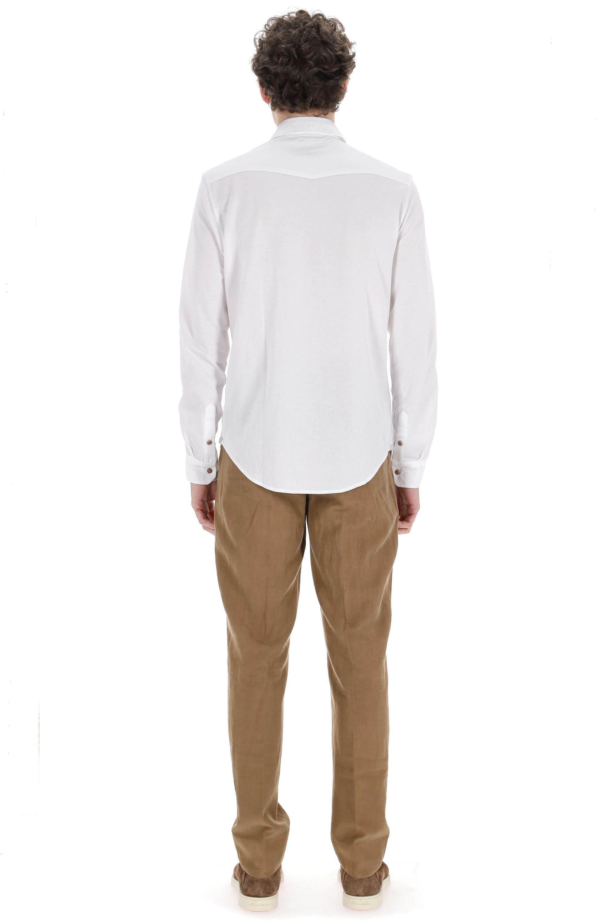 Camicia texana in piquet di cotone X75CAMJ13 TES0I090 01 Eleventy 