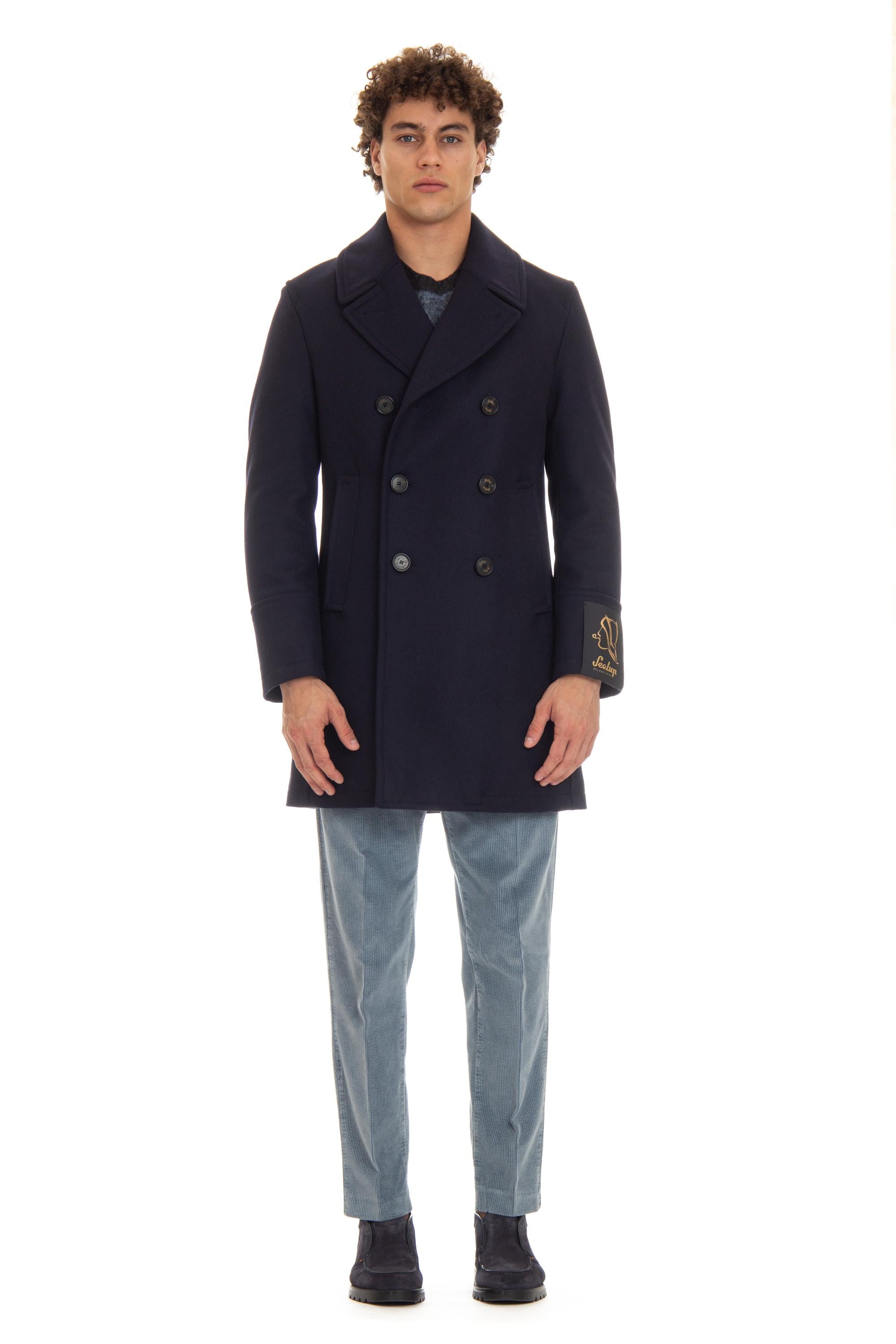 Peacoat in lana antiacqua mod. Genova 50092 7591 01 Sealup 