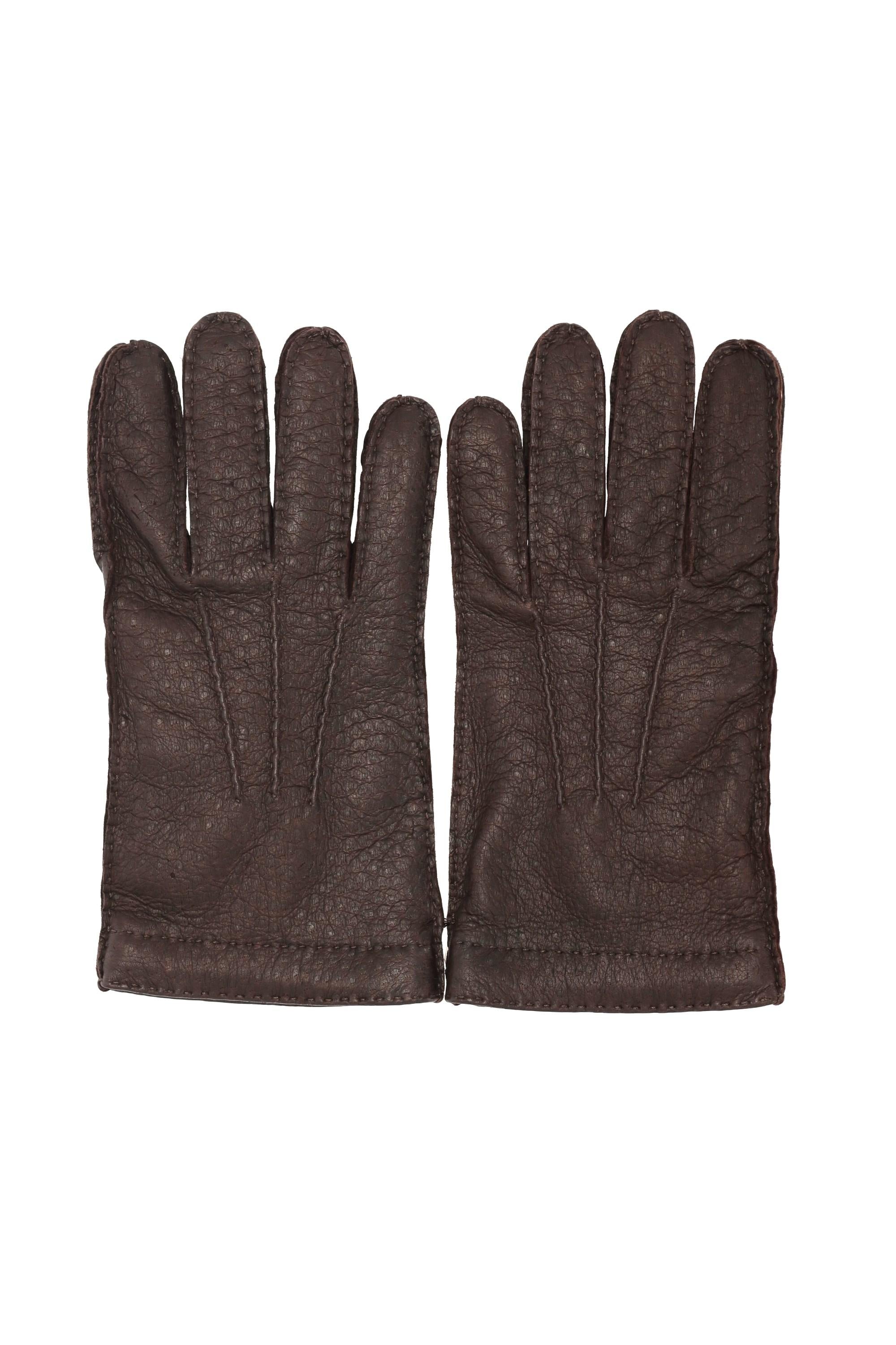 Guanto in pecari con fodera in cashmere 42F/2 805 Restelli 