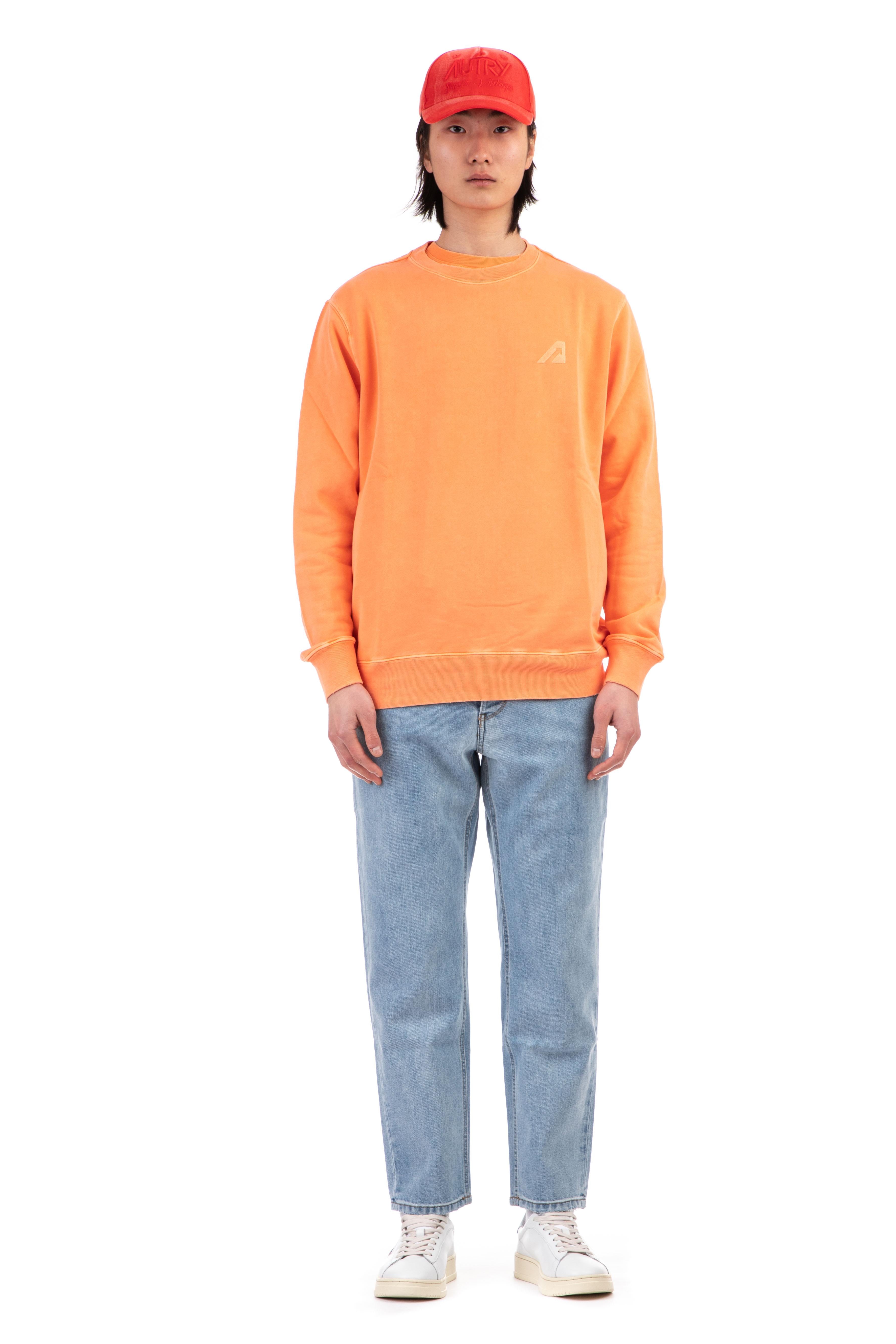 Felpa supervintage in cotone SWSM 2545 ORNG Autry 