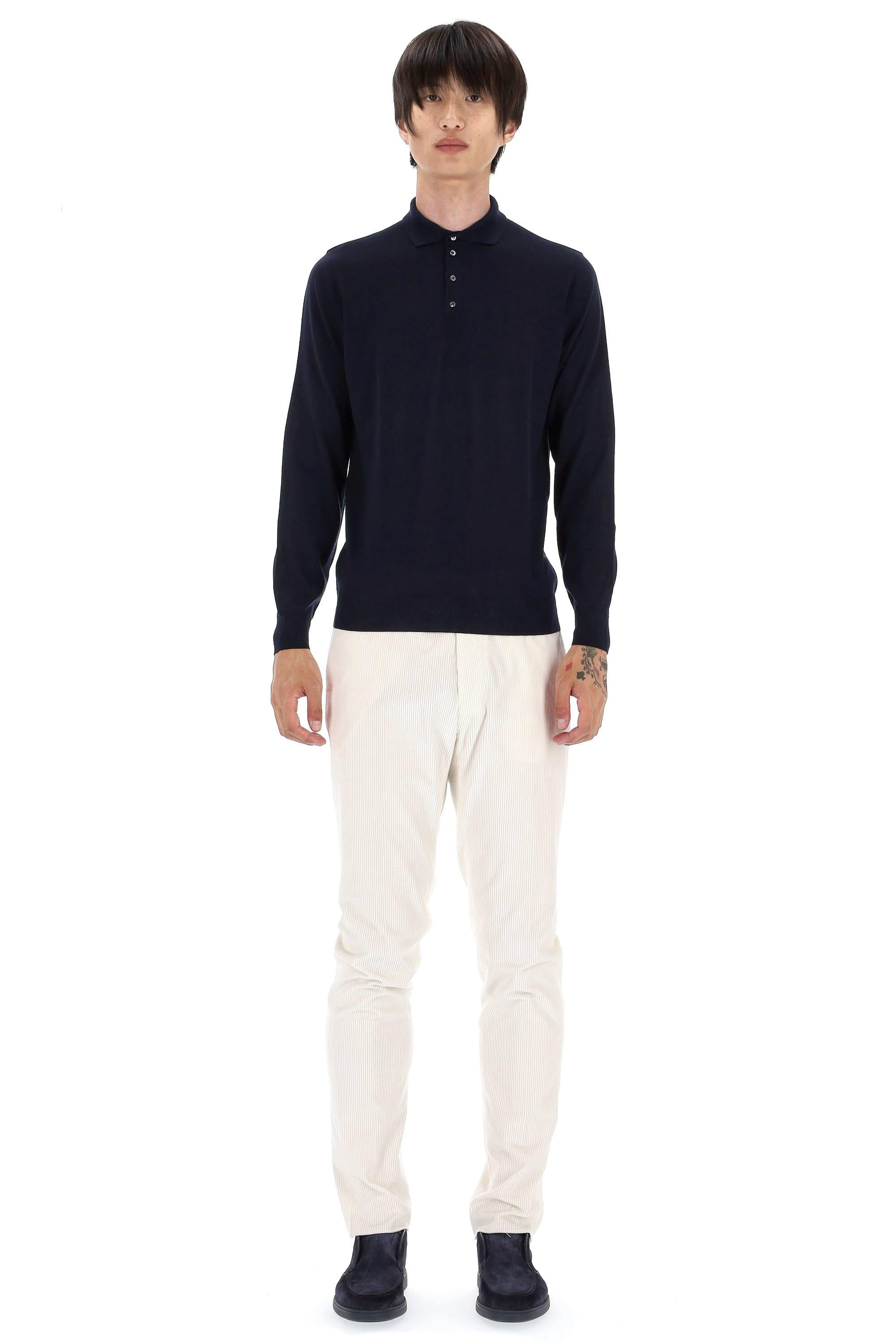 Polo in lana extrafine super 140's D0D145L-2 790 Drumohr 
