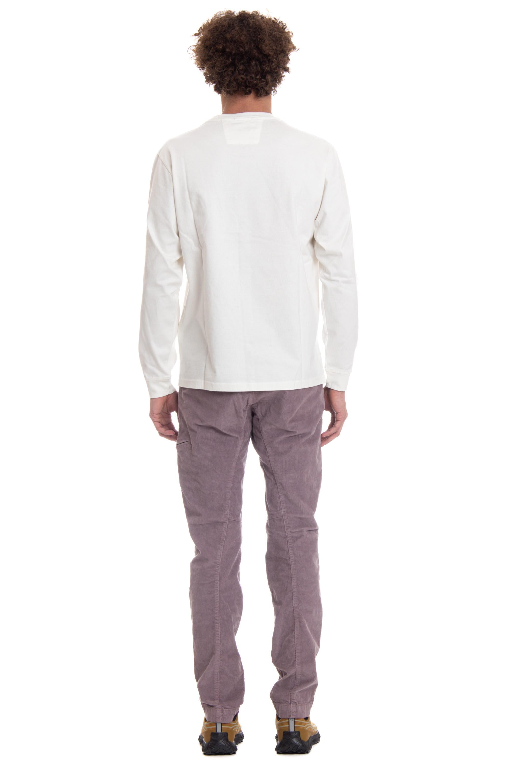 CP Company T-shirt manica lunga in cotone con taschino CMTS179A 006203W 103 