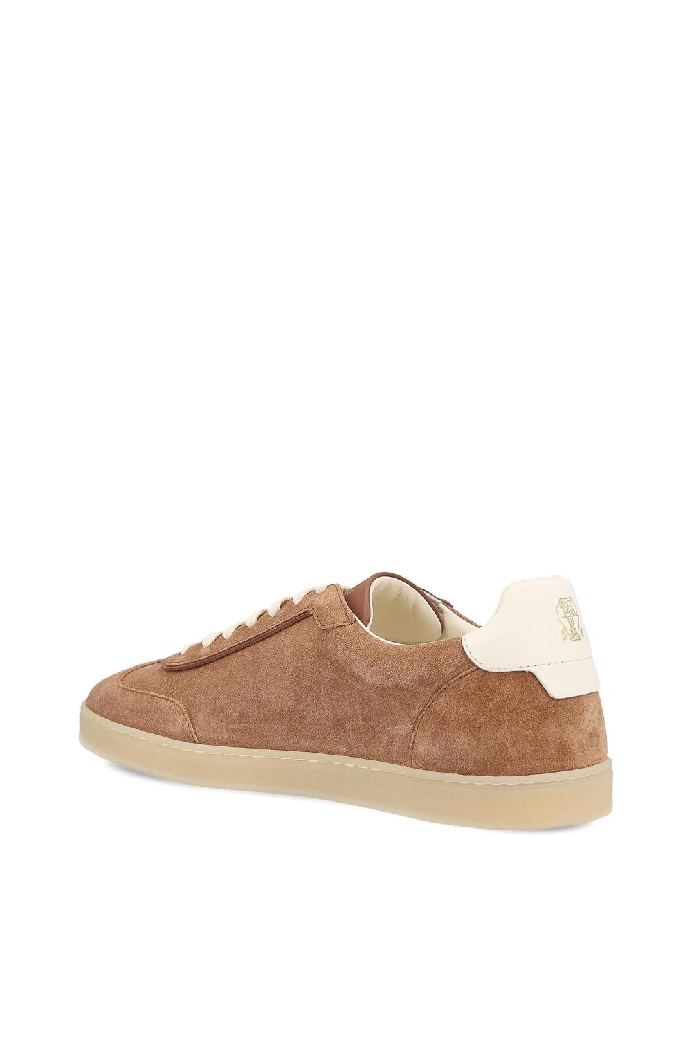 Brunello Cucinelli Sneaker in camoscio con tag in pelle 252MZUSGGJ336 CYM06 