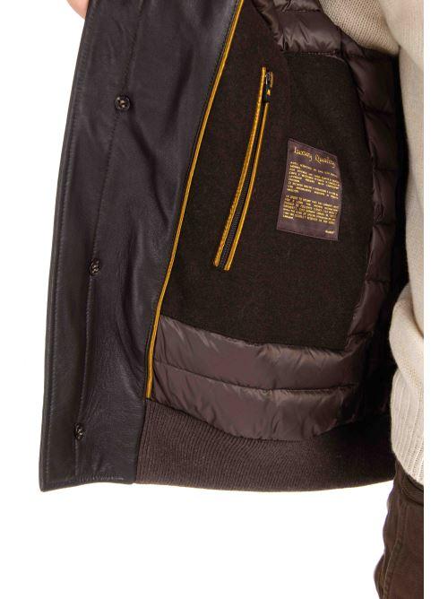 Piumino in camoscio modello Cleros-Ur CLEROS-UR BEIGE Moorer 