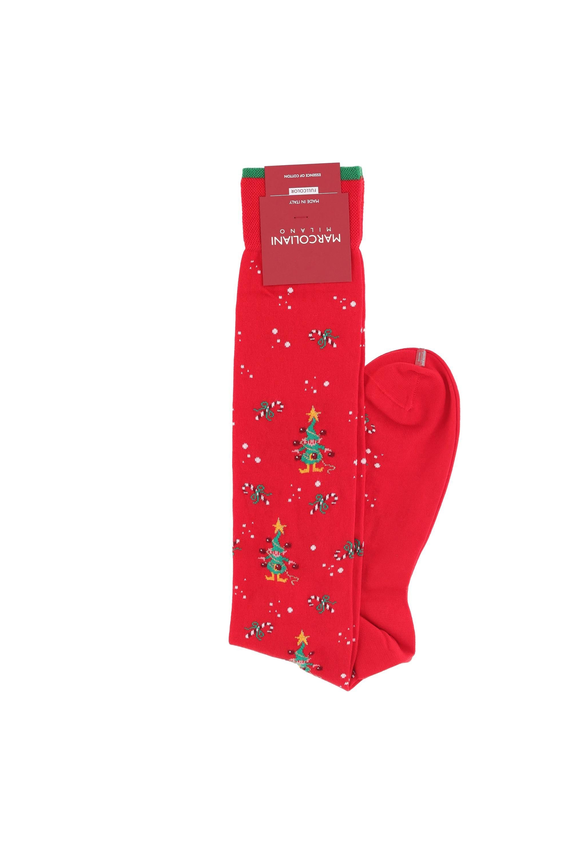 Marcoliani Calze natalizie in pima cotton Santa's Elf MAR4831L 010 