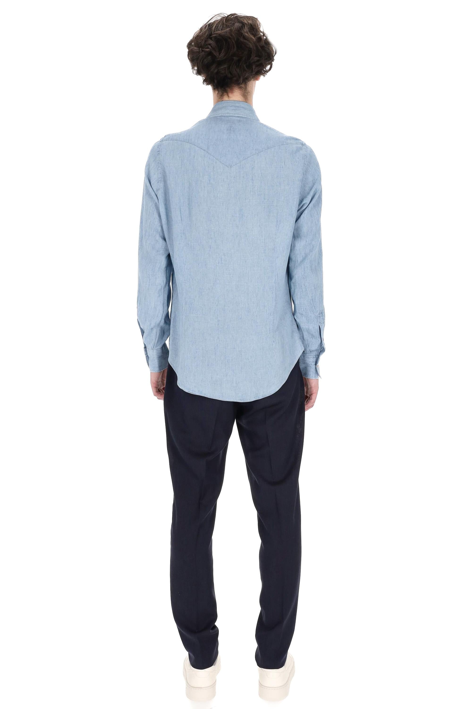 Eleventy Camicia texas in lyocell-lino M75CAMK02 TES0M146 08 