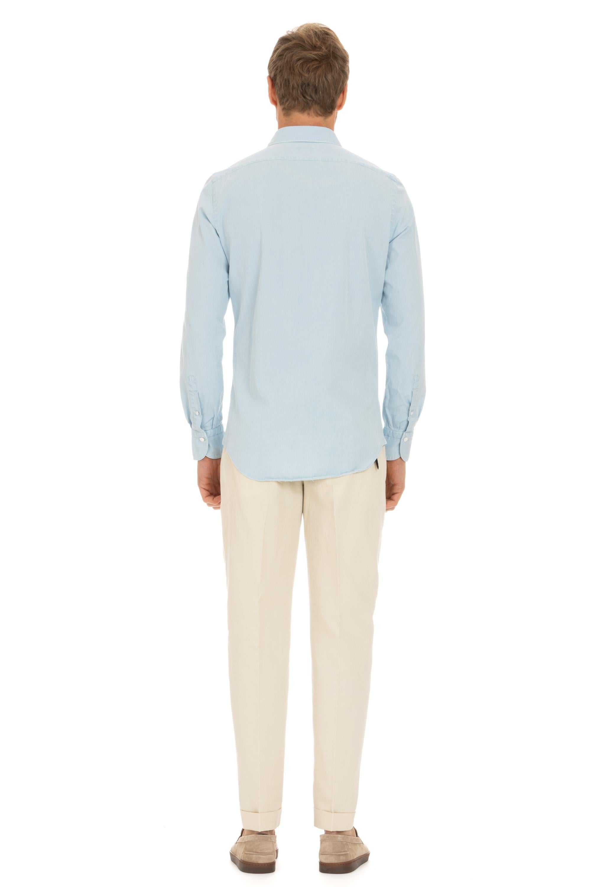 Camicia in denim extra chiaro linea Milano C0529D MILANO ZANTE PZ 04 Finamore 