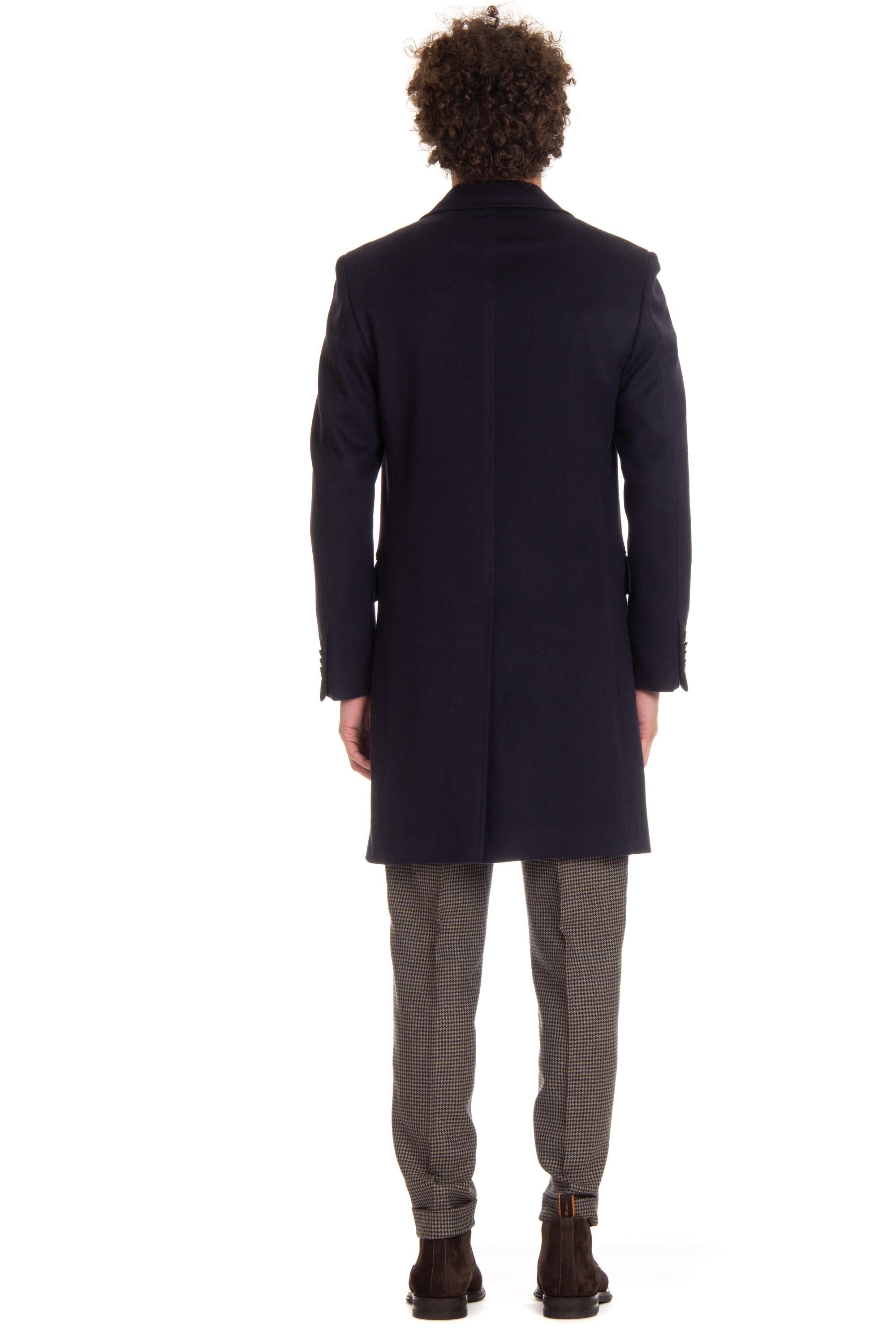 Cappotto monopetto in lana comfort 698706A6 4GJ3G0 BLU Zegna 