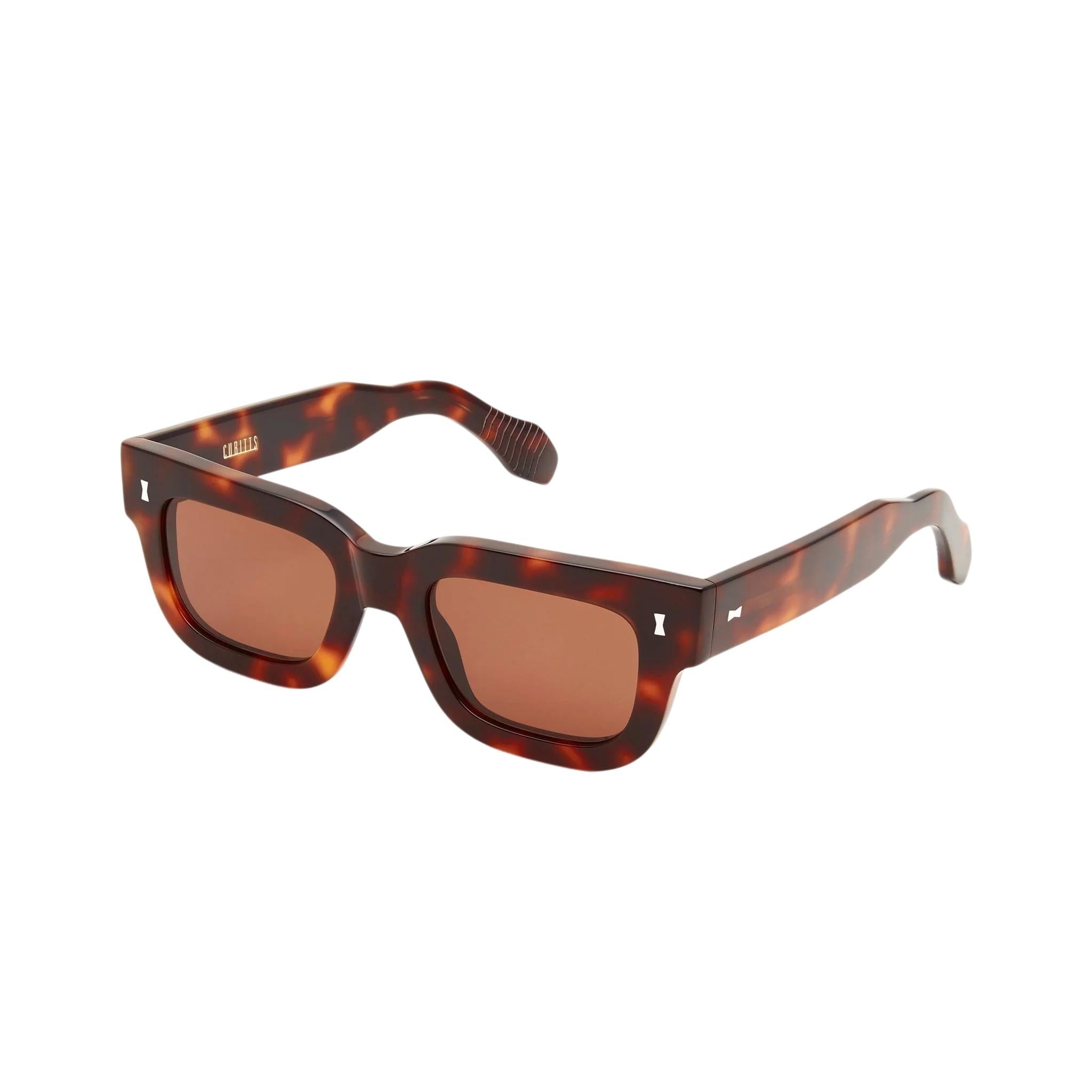 Cubitts Occhiale da sole squadrato Milner in acetato di cellulosa MILNER/2 DARK TURTLE 