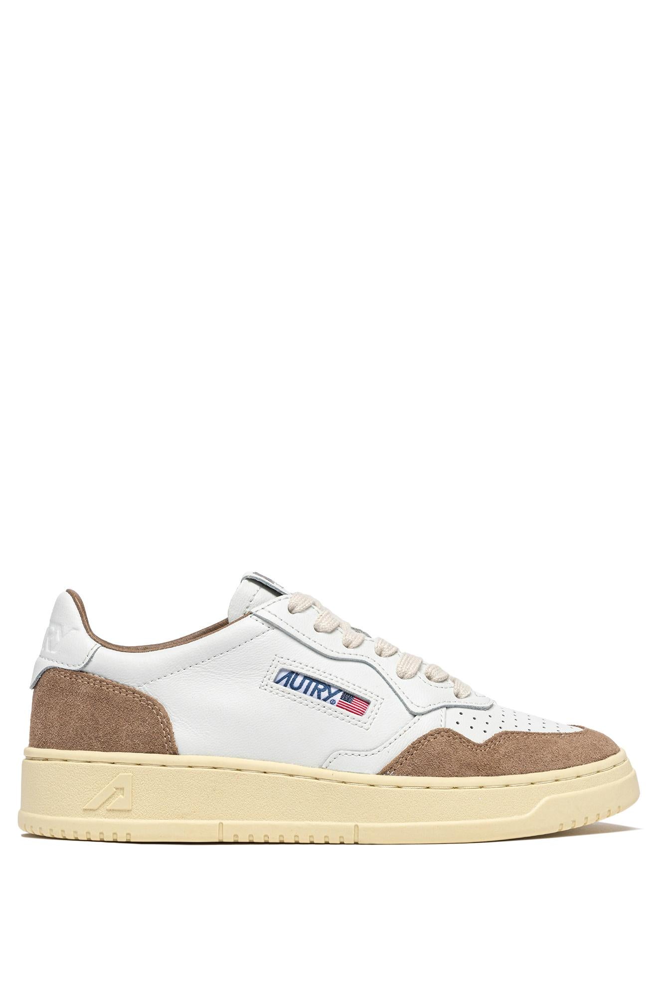 Autry Sneaker donna Medalist in pelle supersoft e camoscio AULW FT02 WHT/ANTIL 