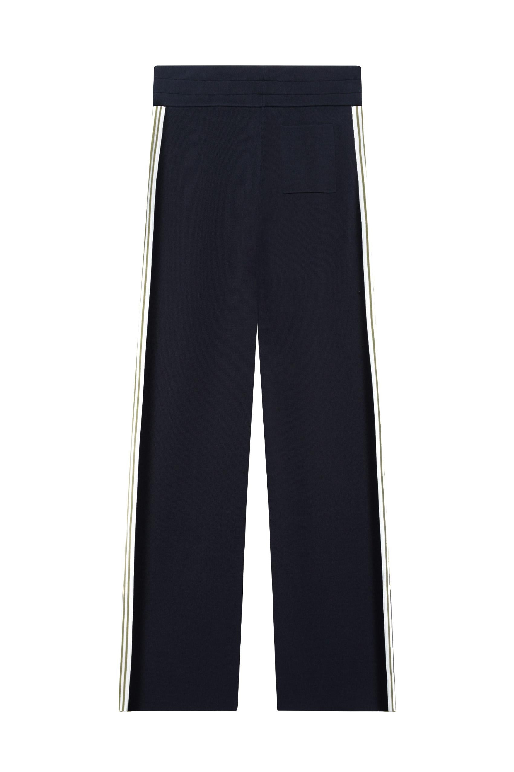 Autry Pantaloni in viscosa-nylon con dettagli bande PAPM 027B KNIT BLUE 