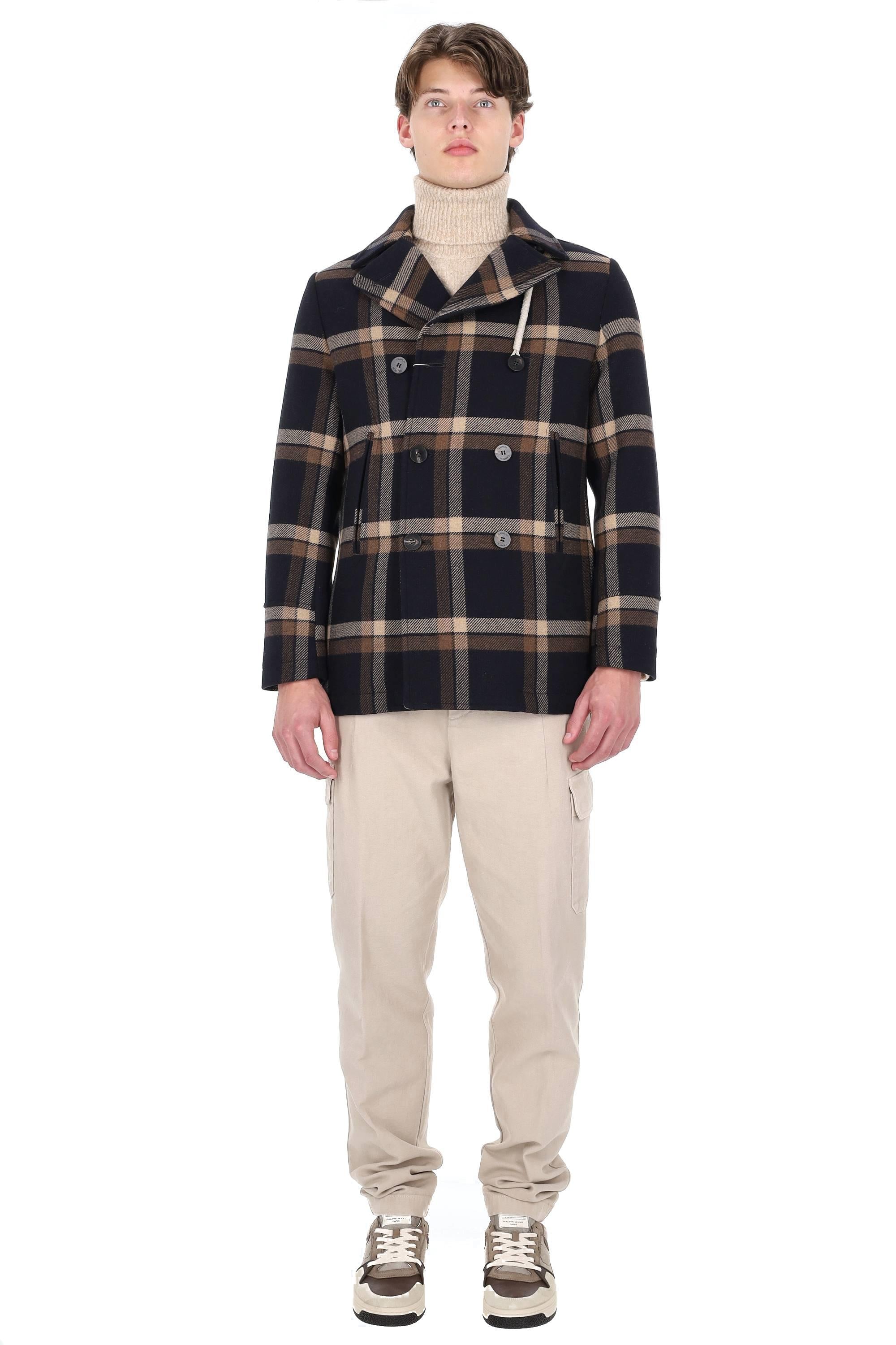 Camplin Peacoat Island in lana anti acqua principe di Galles ISLAND-Q QCM 