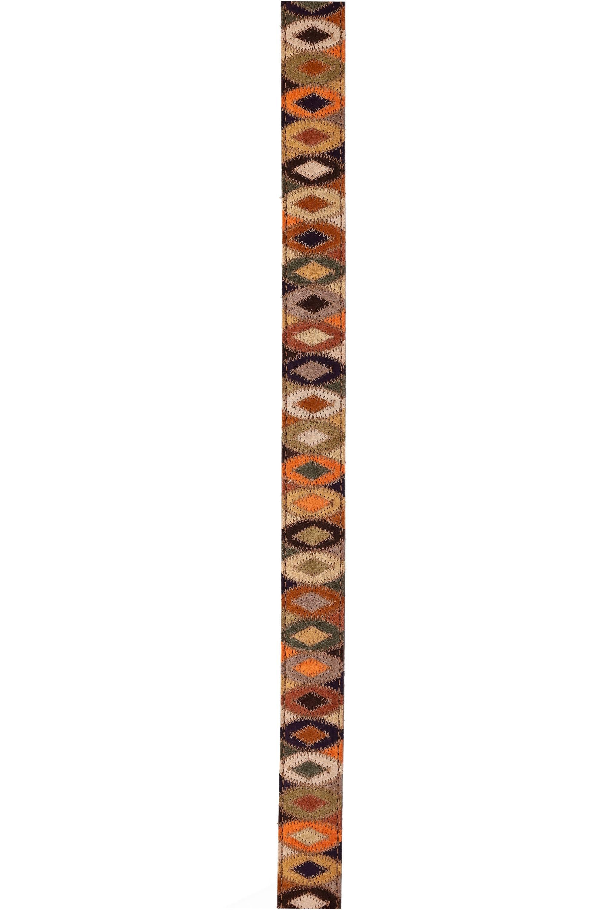 Artigianato Italiano Cintura artigianale in camoscio "Rombi" ROMBI CAMOSCIO/L MLTCLR 