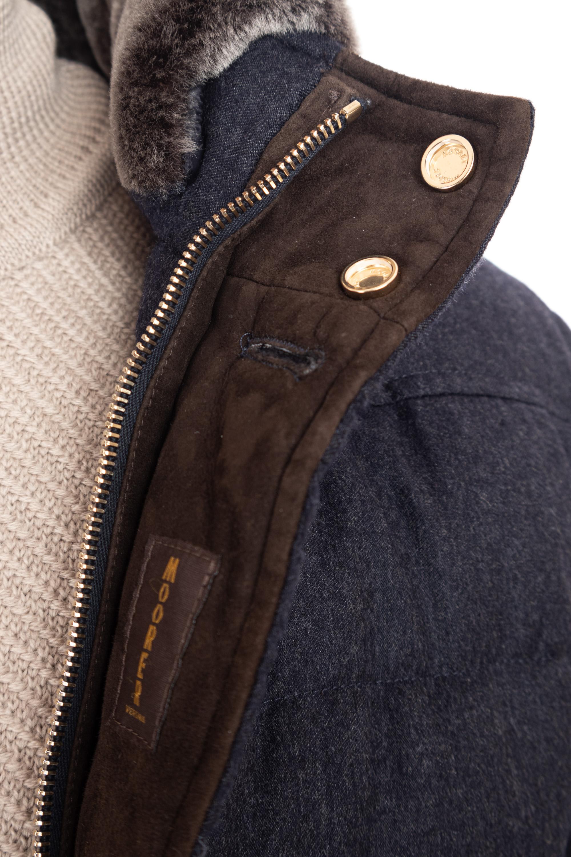 Piumino bomber in baby cashmere AUDENIO-BA1 BLU Moorer 