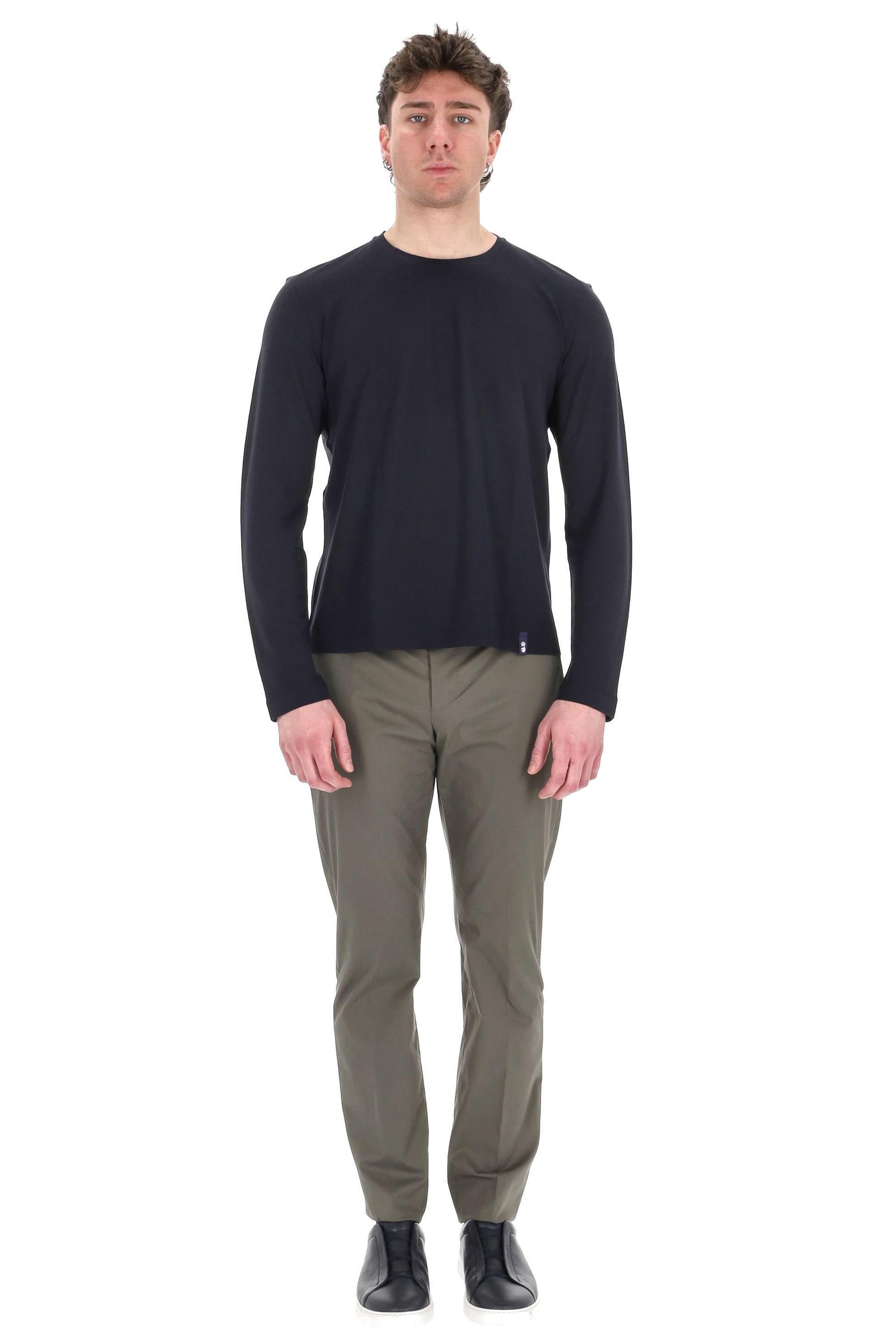 Drumohr T-shirt manica lunga in cotone "ice cotton" DTJ001B-4 792 